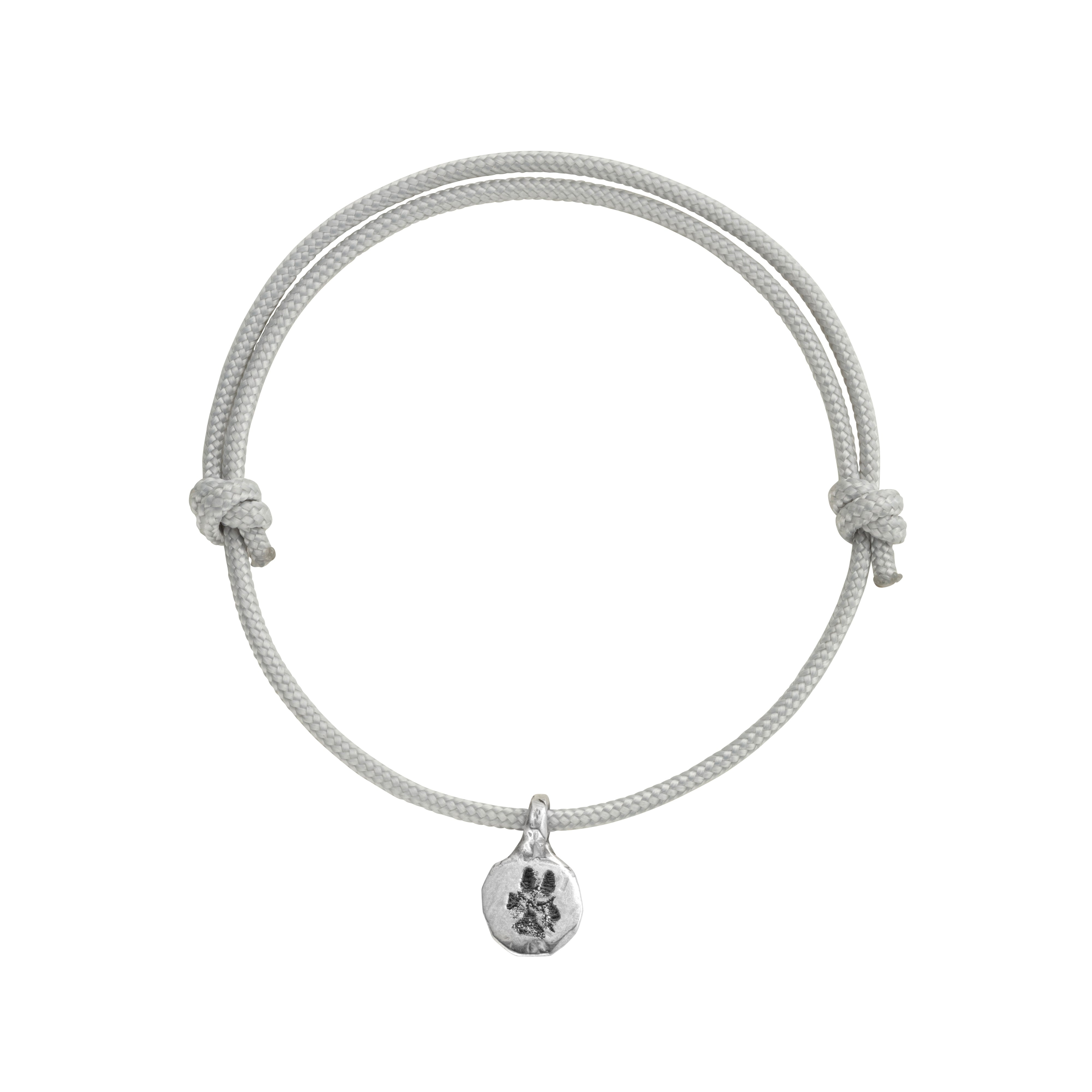 Silver Mini Disc Sailing Rope with Paw Print