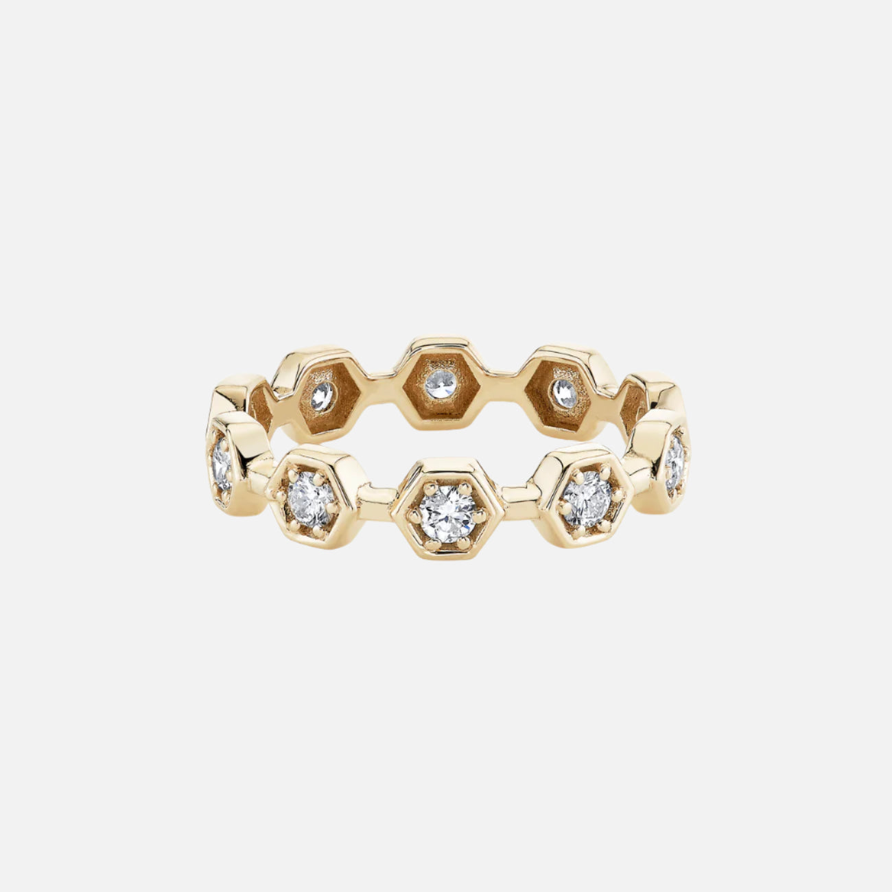 Diamond Hex Eternity Ring