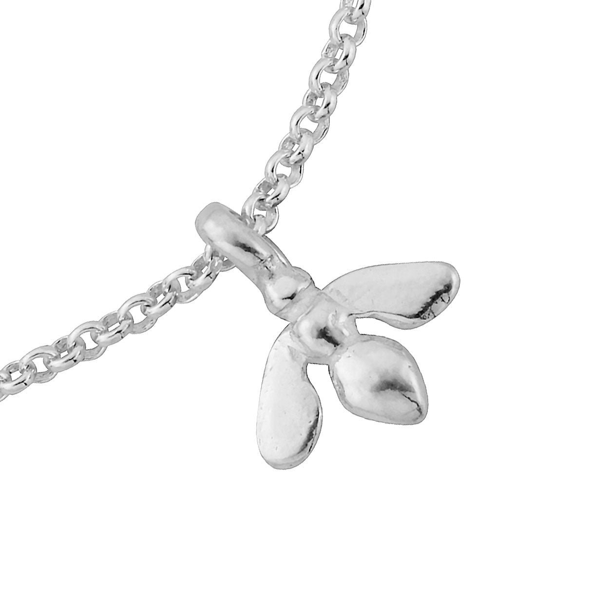Silver Mini Honey Bee Chain Bracelet 6 Silver Mini Honey Bee Chain Bracelet