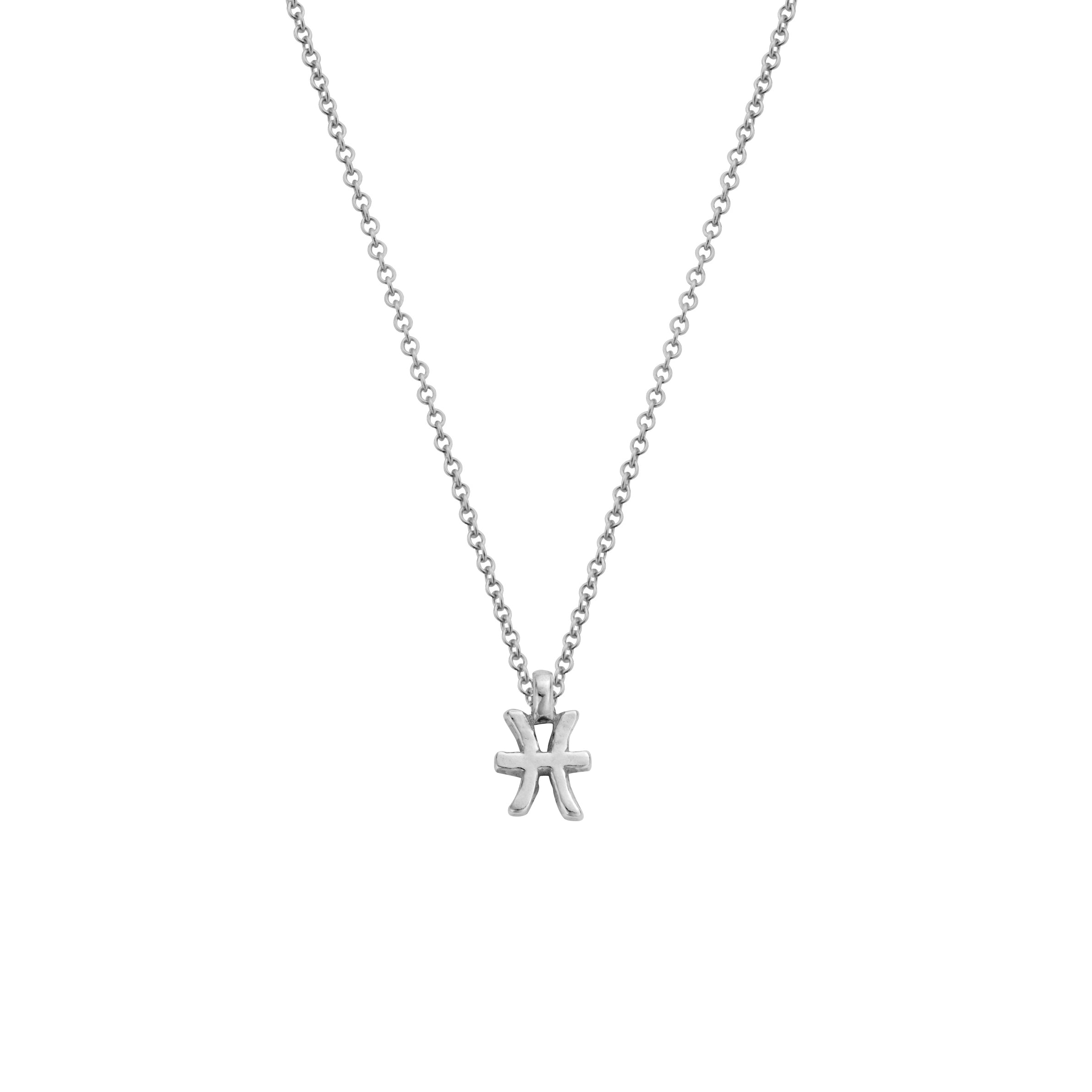 Silver Mini Pisces Horoscope Necklace