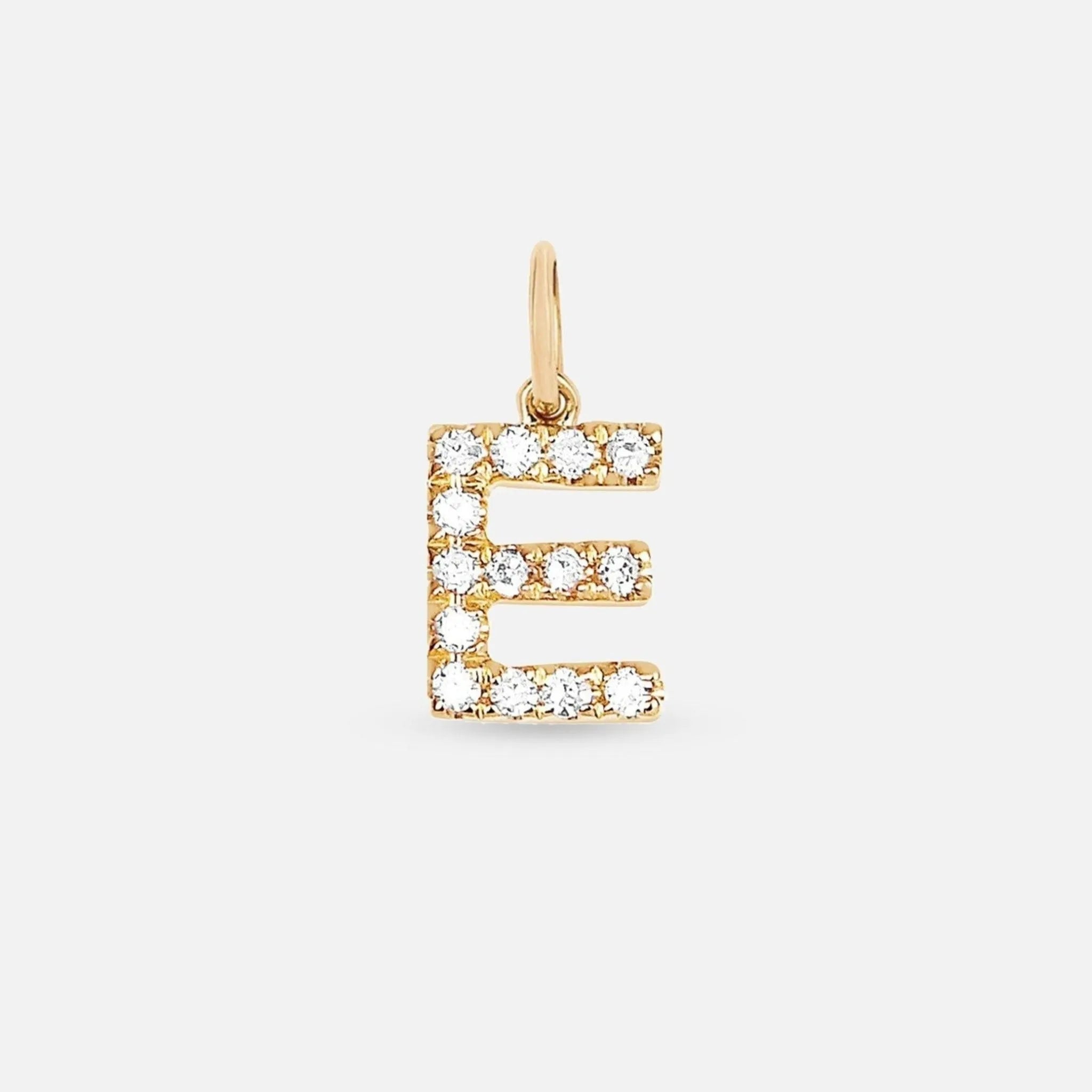 Diamond Initial Necklace Charm