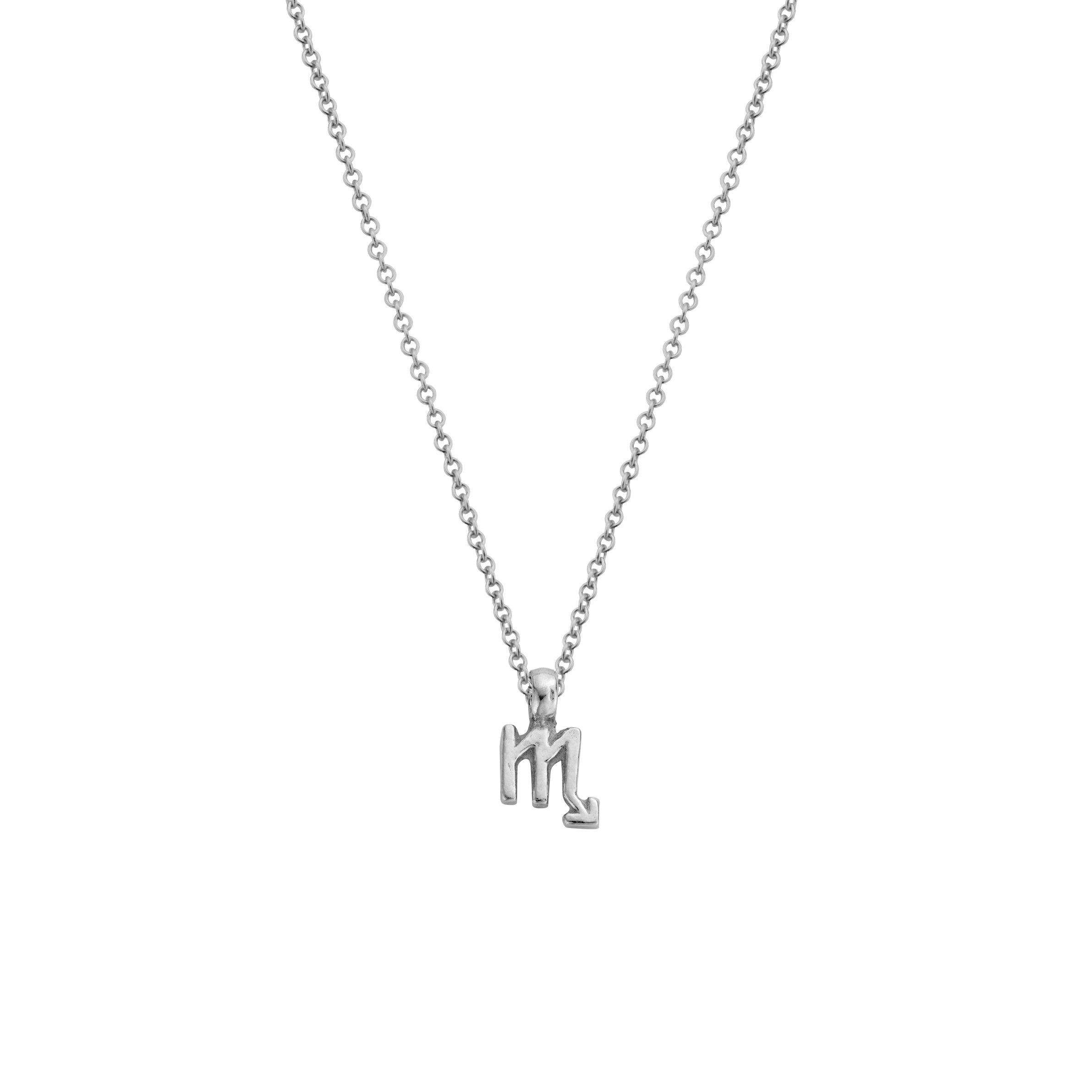 Silver Mini Scorpio Horoscope Necklace