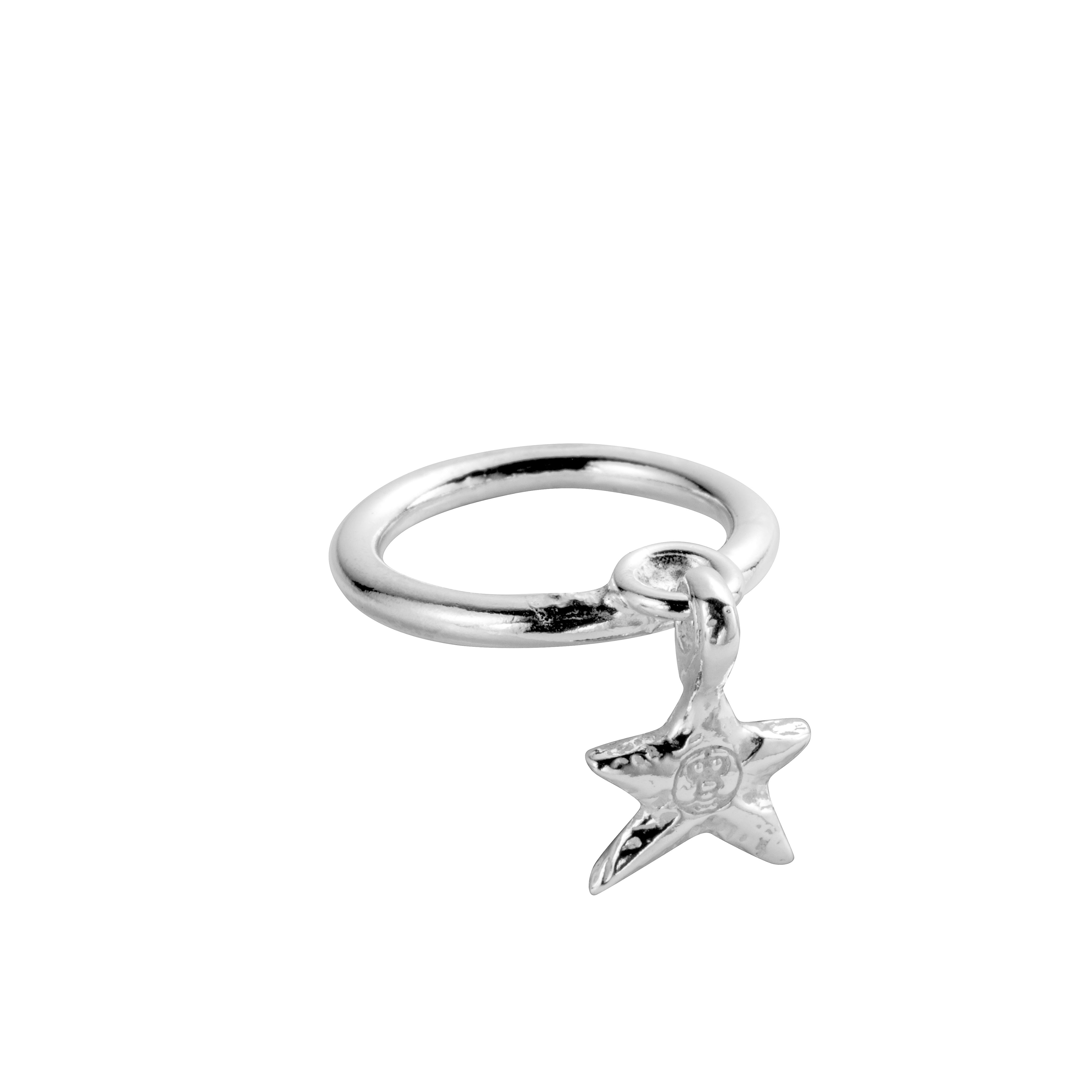 Silver Mini Star Falling Ring