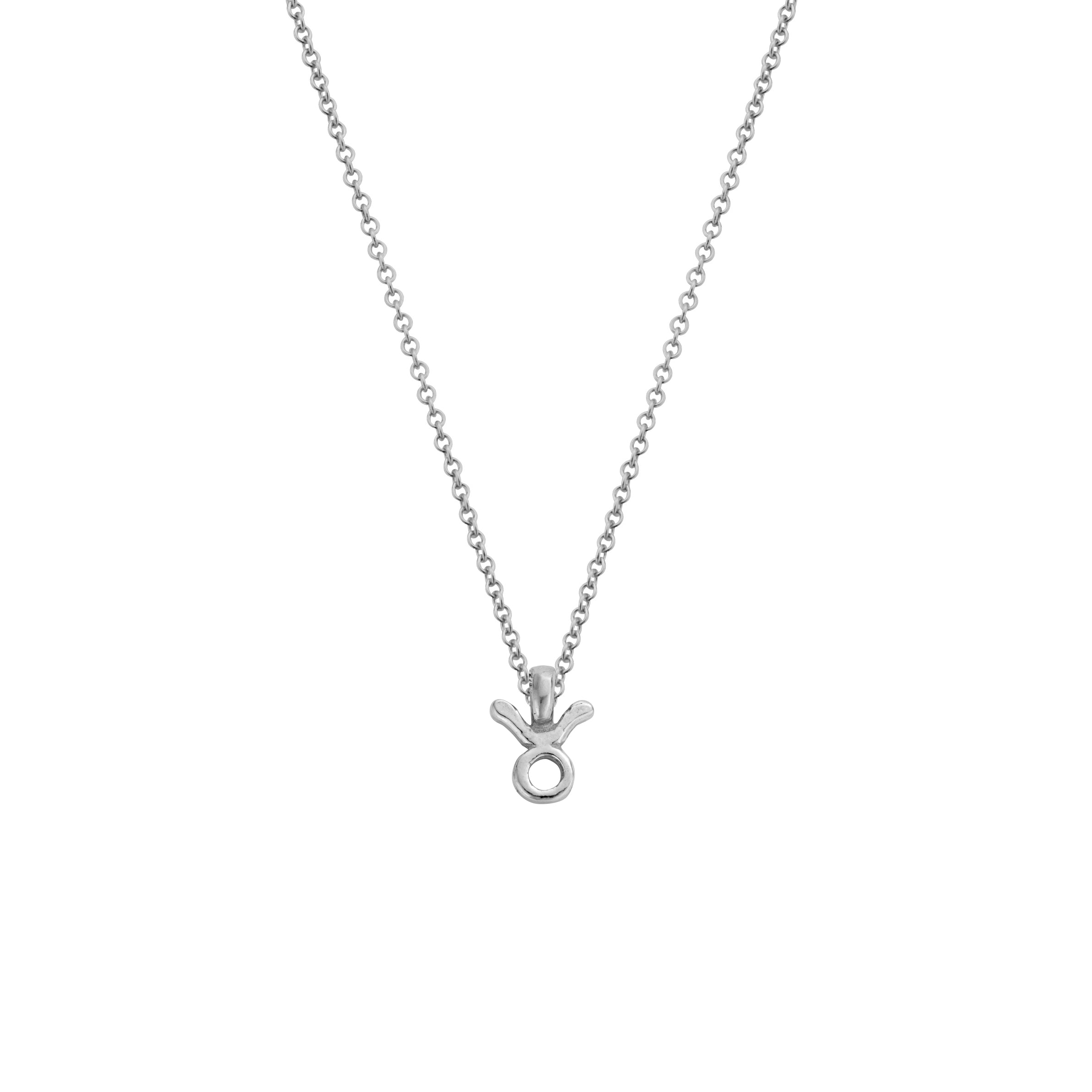 Silver Mini Taurus Horoscope Necklace