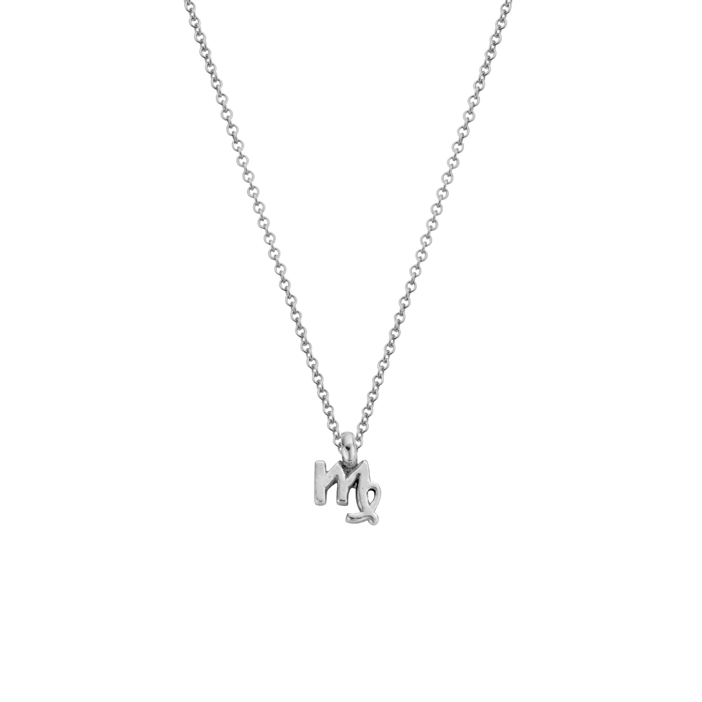 Silver Mini Virgo Horoscope Necklace