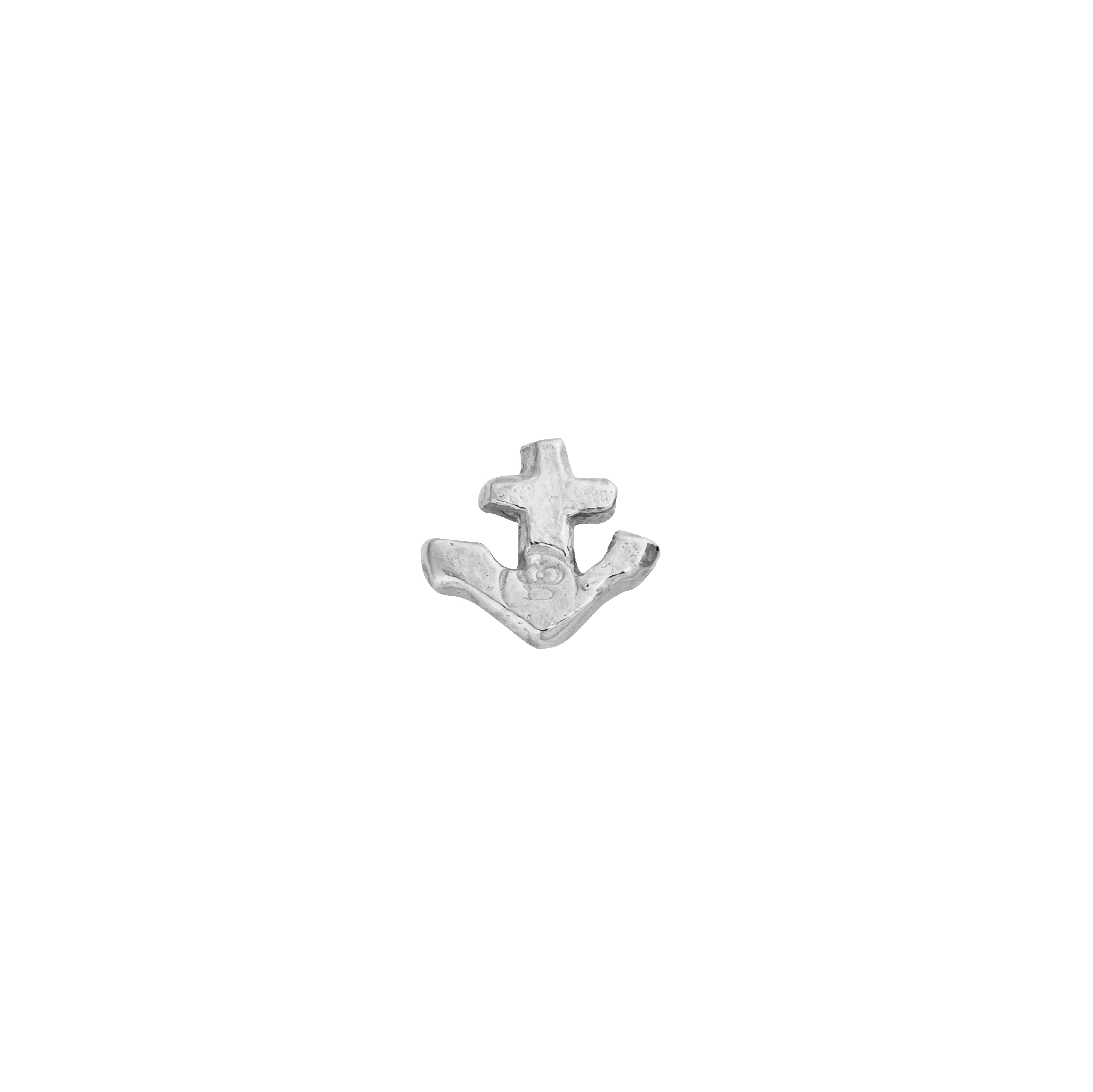 Silver Tiny Anchor Single Ear Charm