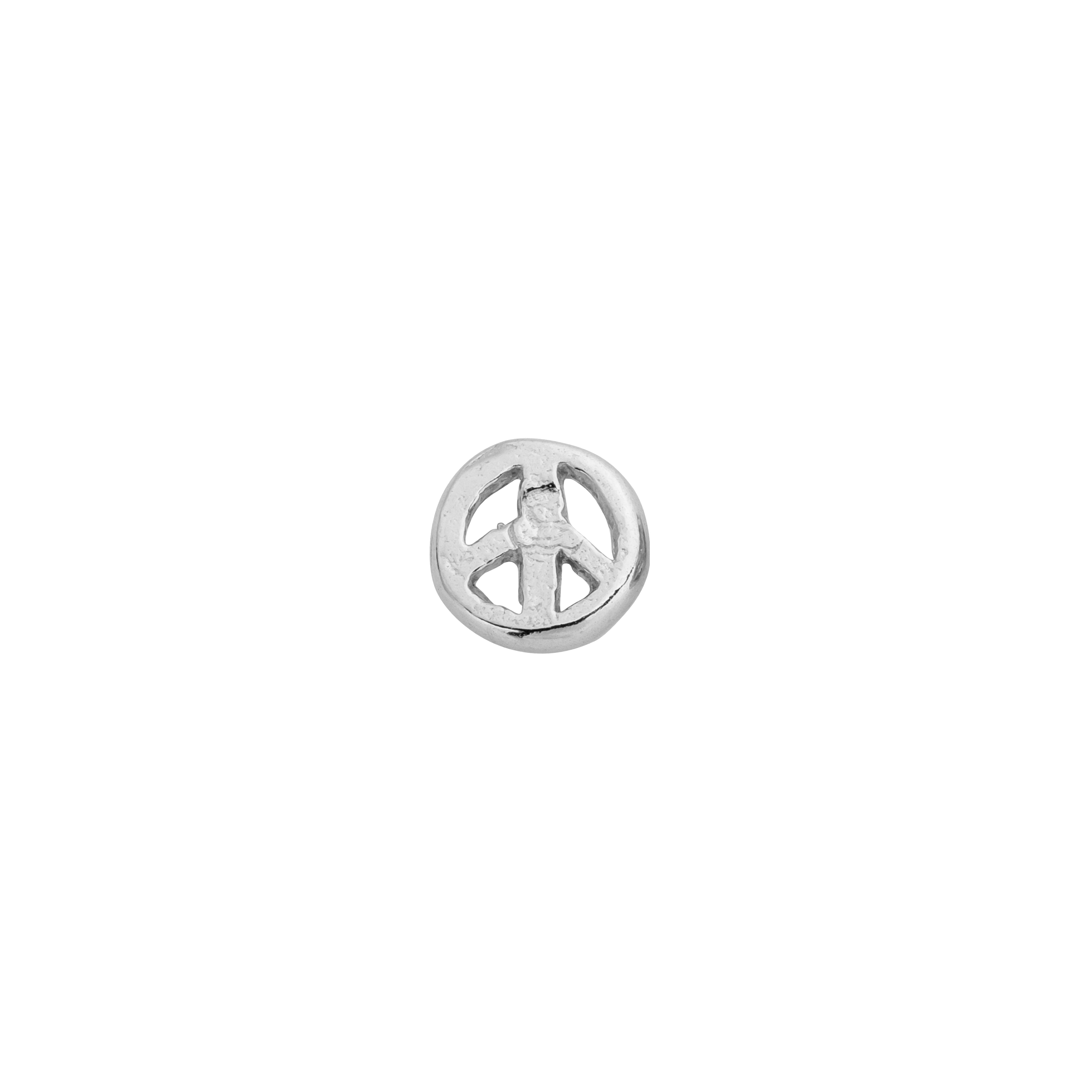 Silver Tiny Peace Single Ear Charm