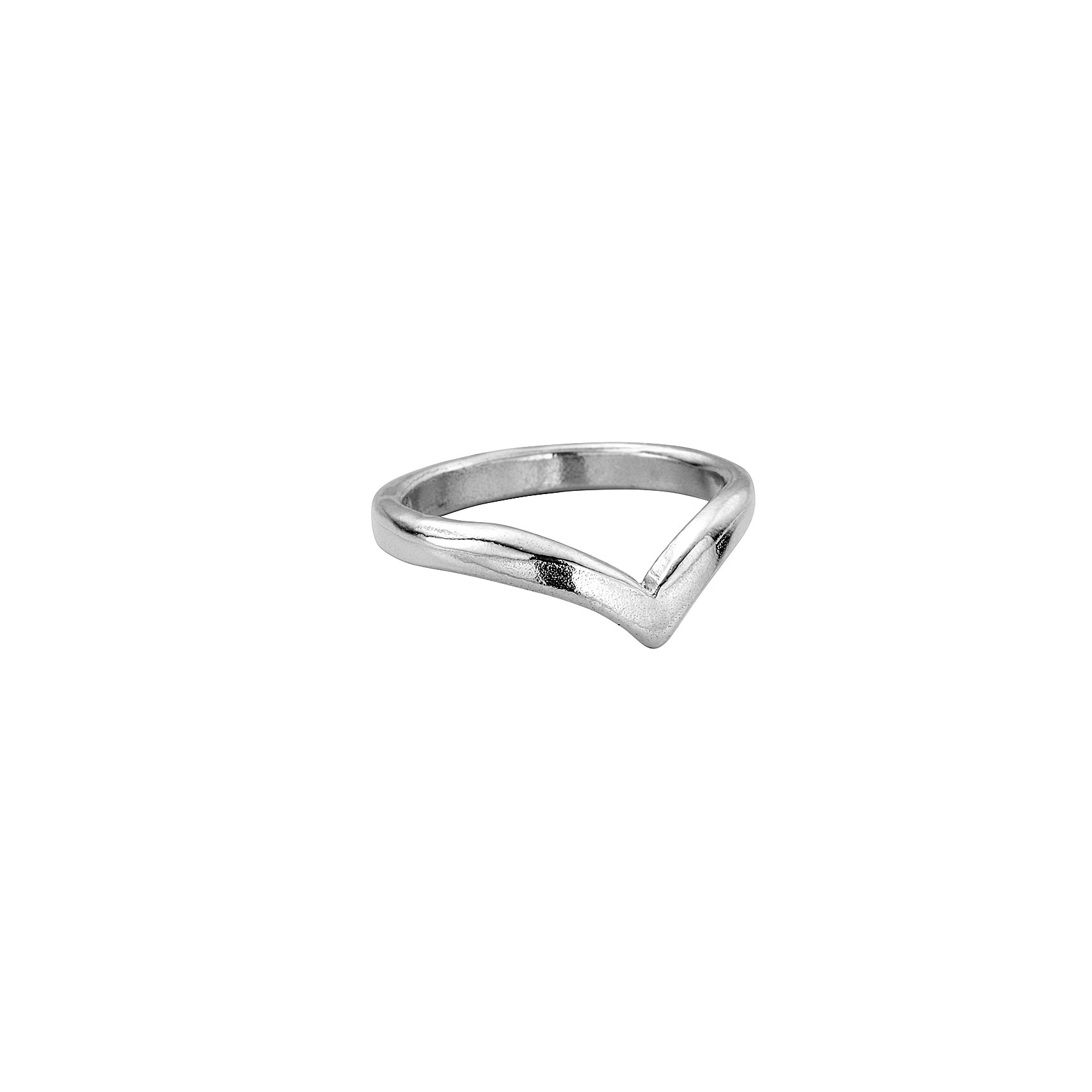 Silver Wishbone Wedding Band