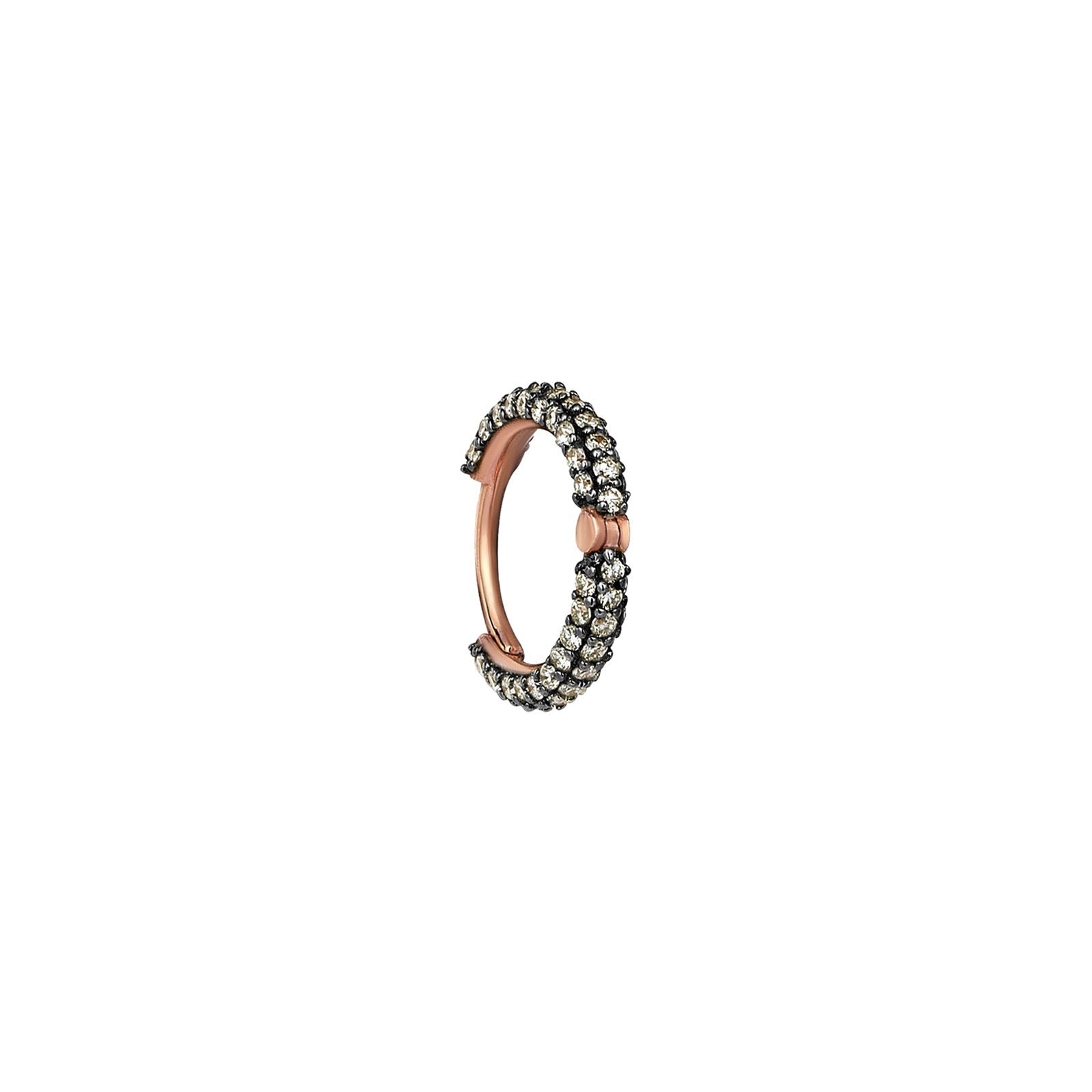 Pave Champagne Hoop Piercing