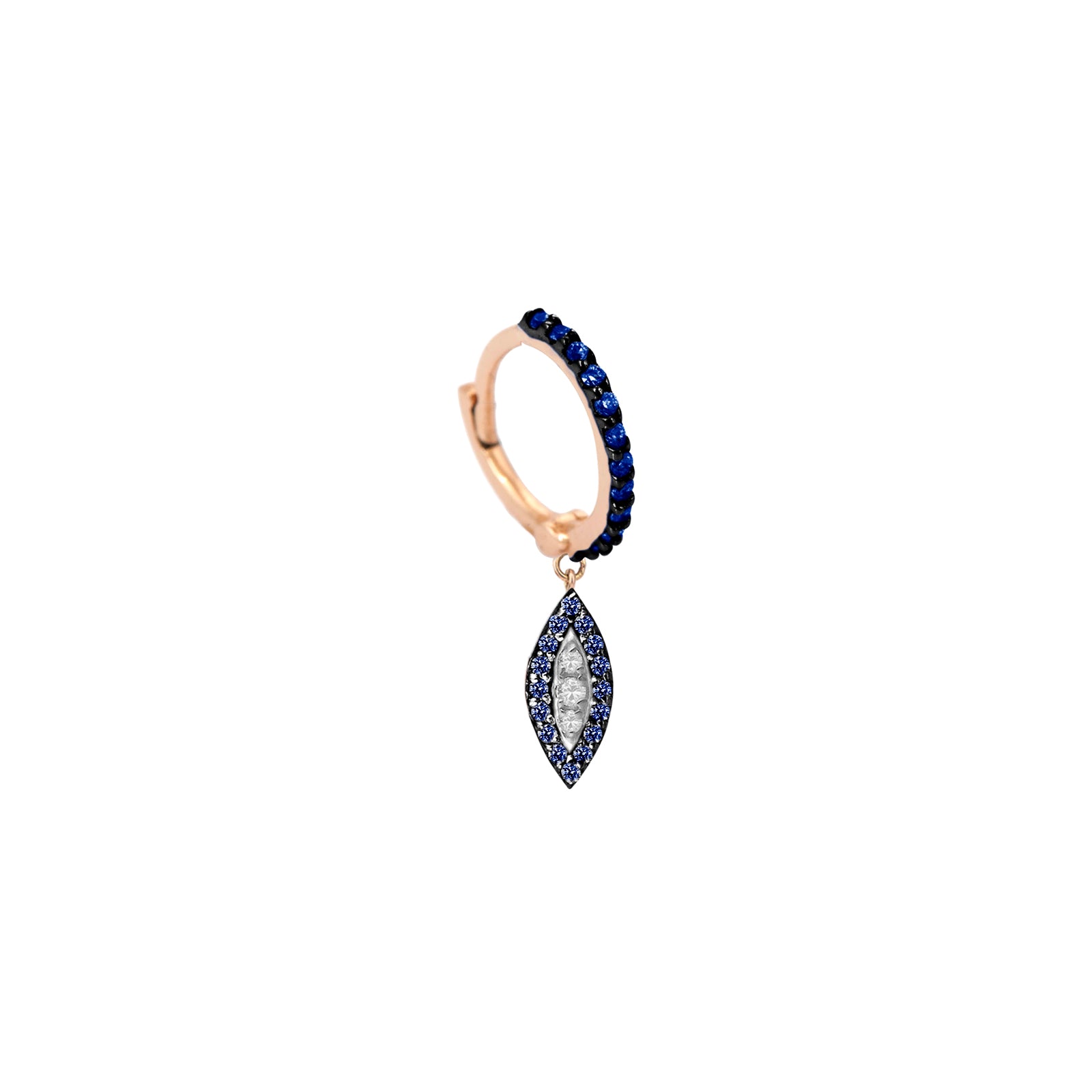 Almond Eye Dangling Hoop Earring
