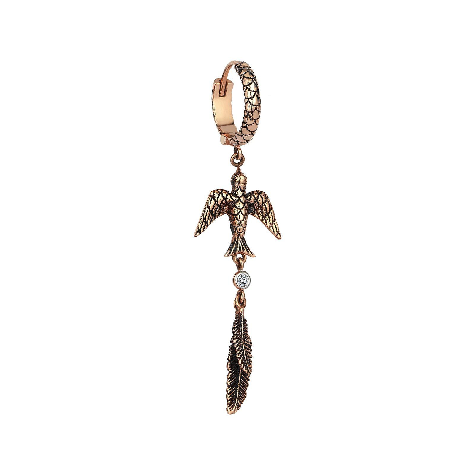 Sparrow Feather Earring