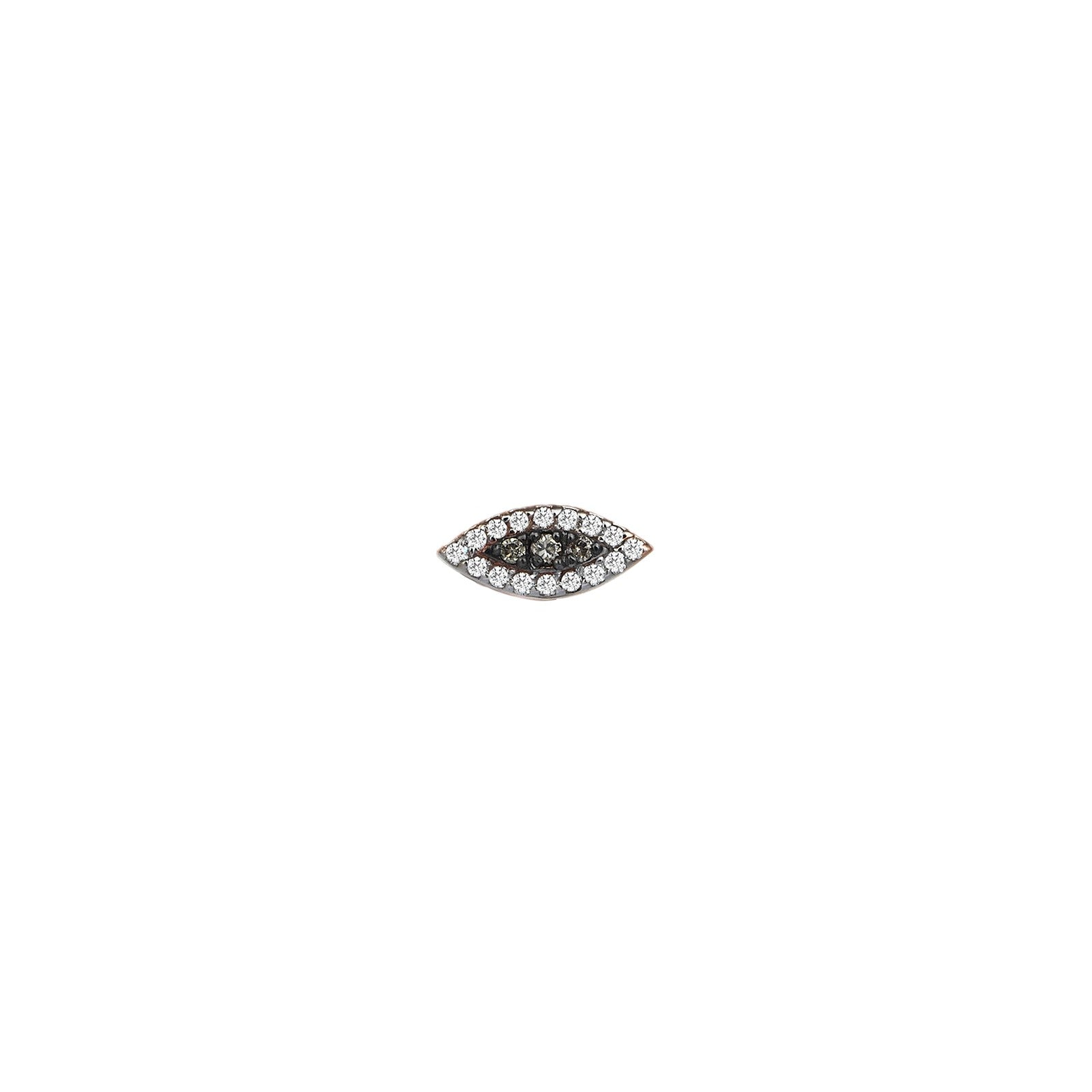 Pave Almond Eye Stud Earring