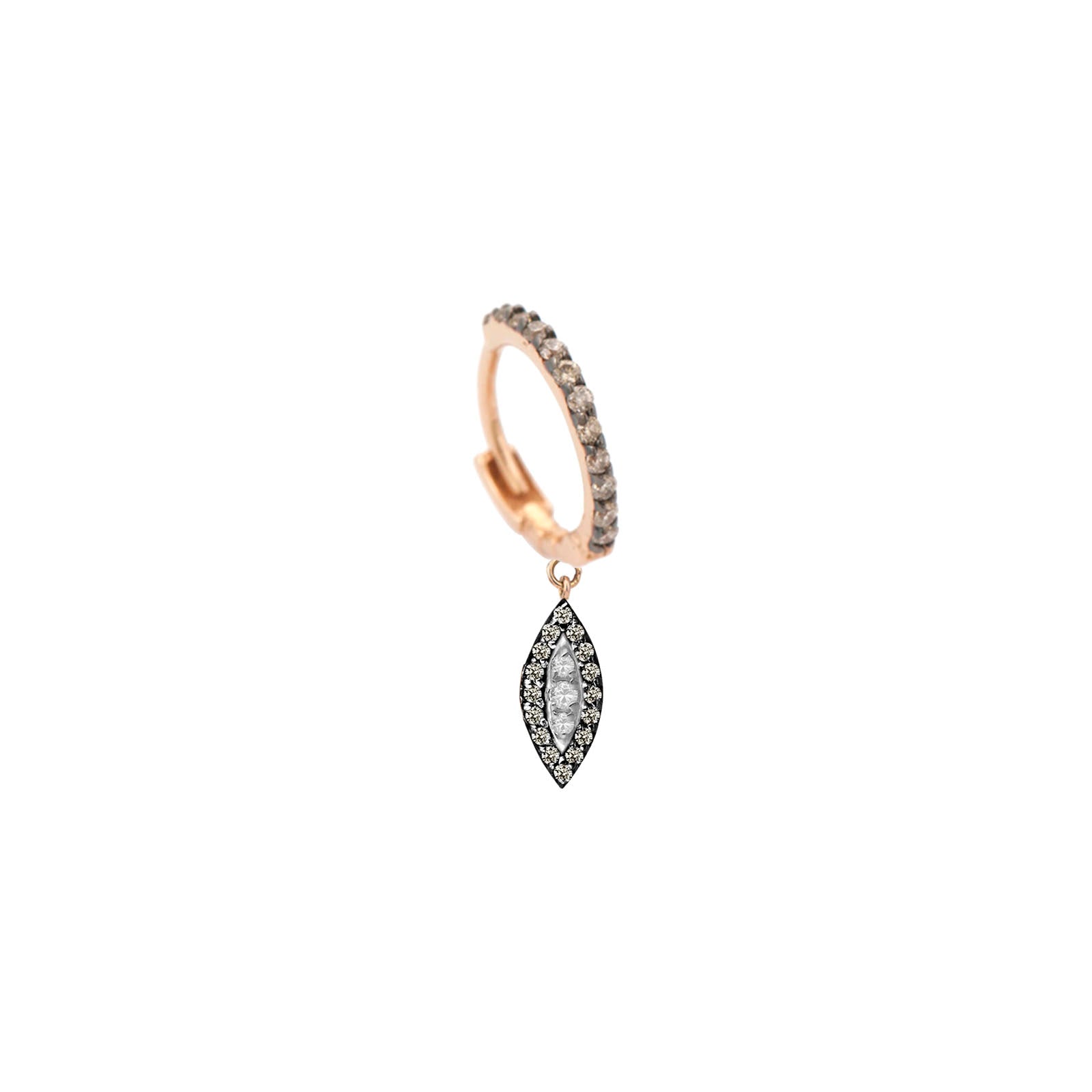 Almond Eye Dangling Hoop Earring