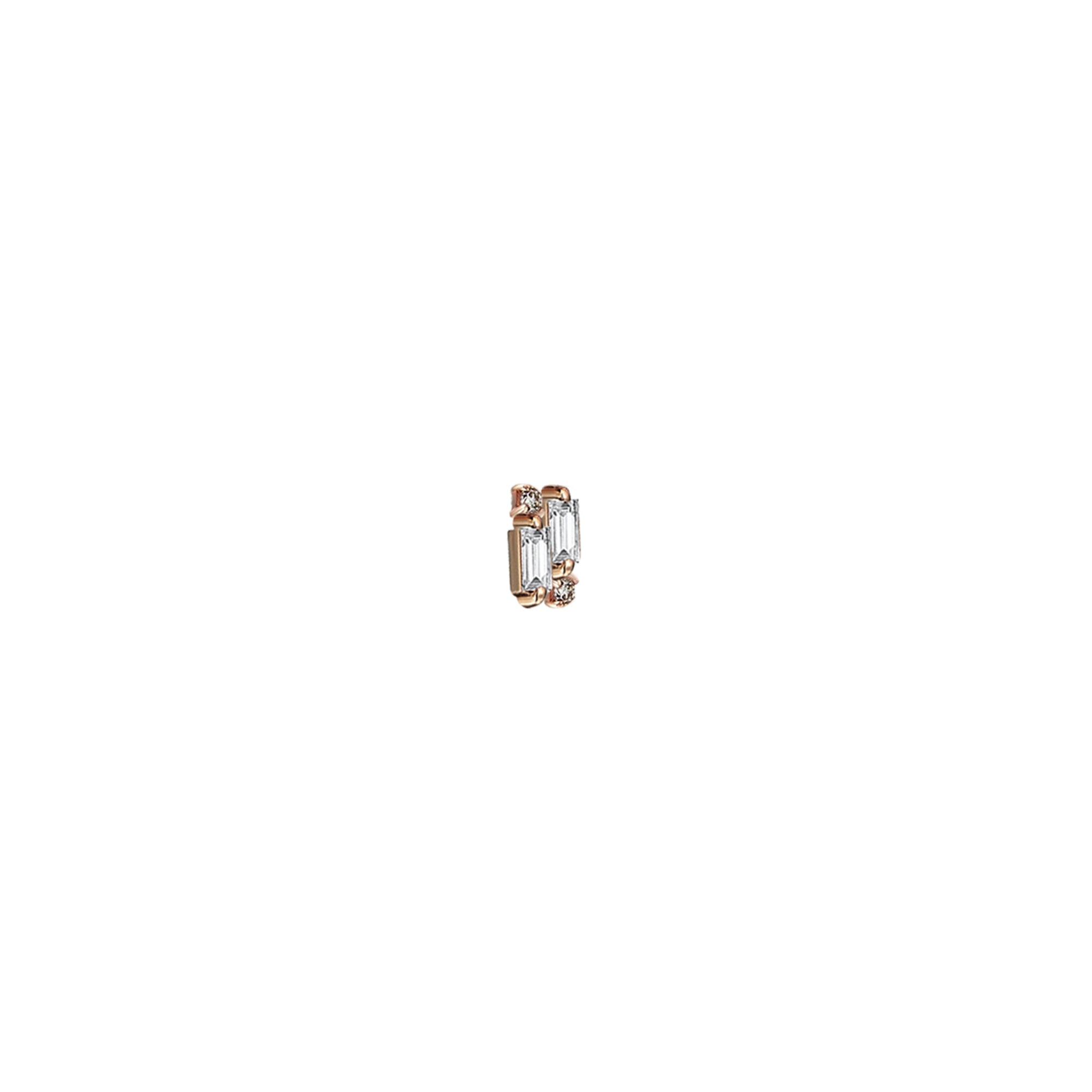 Mosaic Baguette Stud Earring