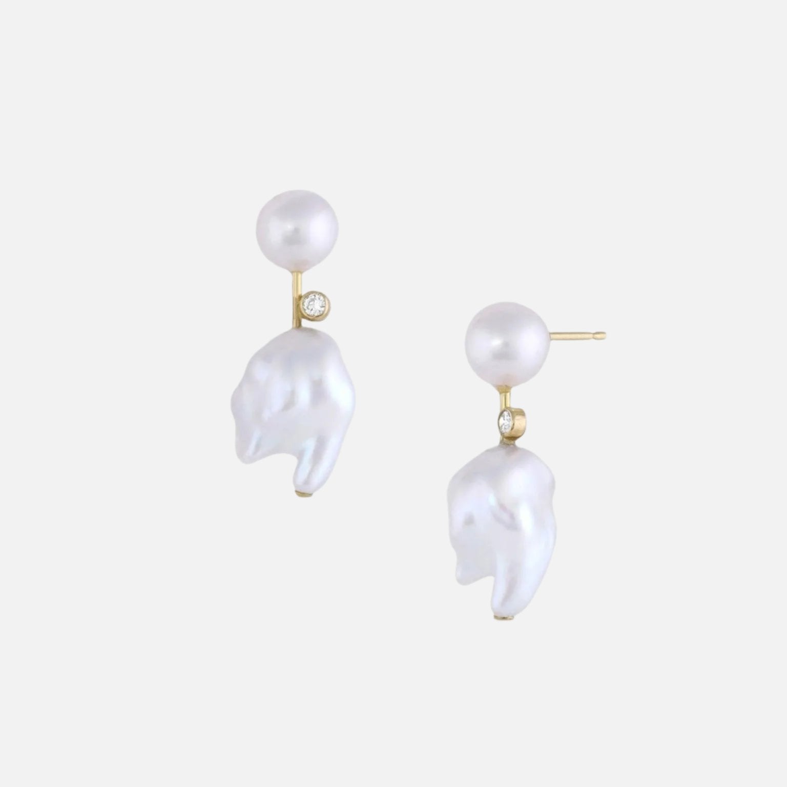 Diamond Mini Cloudbar Earrings