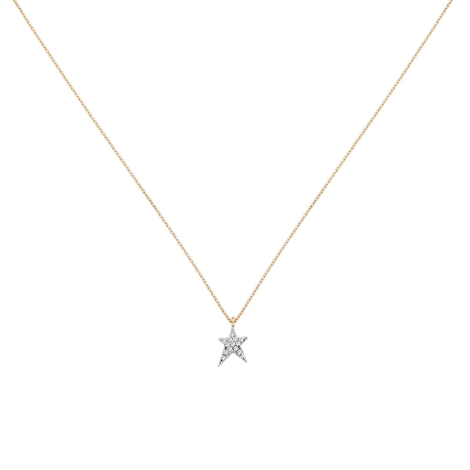 Mini Pave Struck Star Necklace