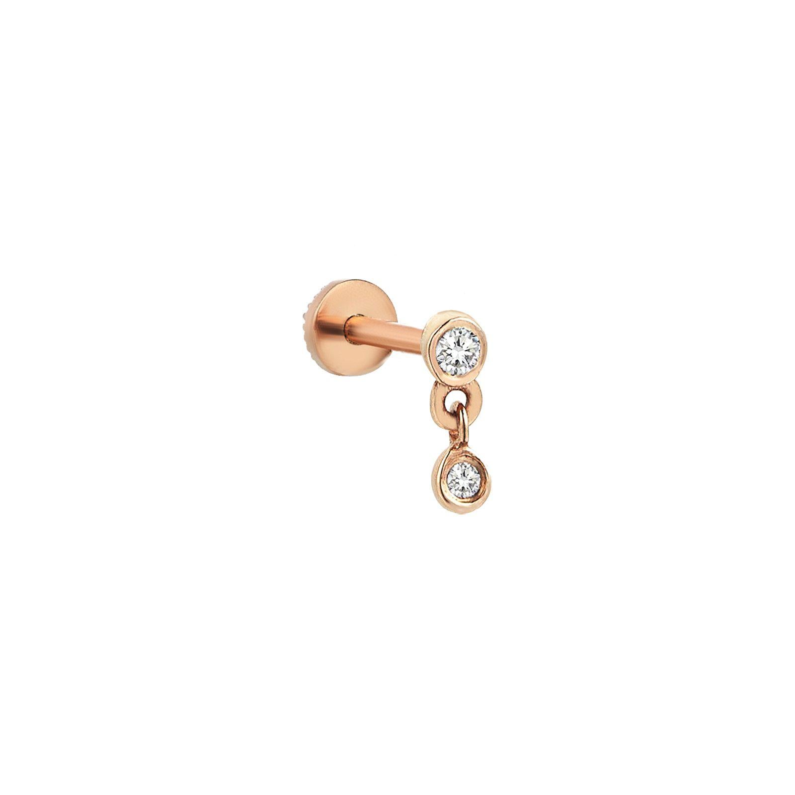 Solitaire Duo Dangling Piercing