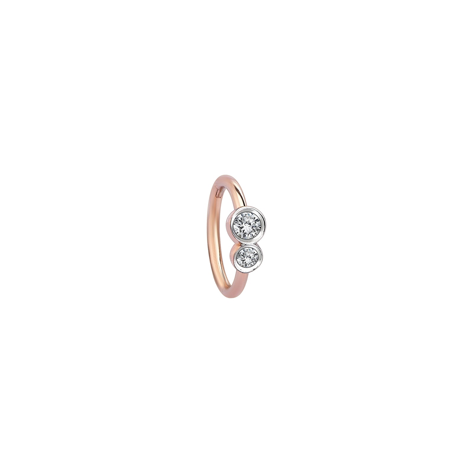 Solitaire Duo Hoop Piercing