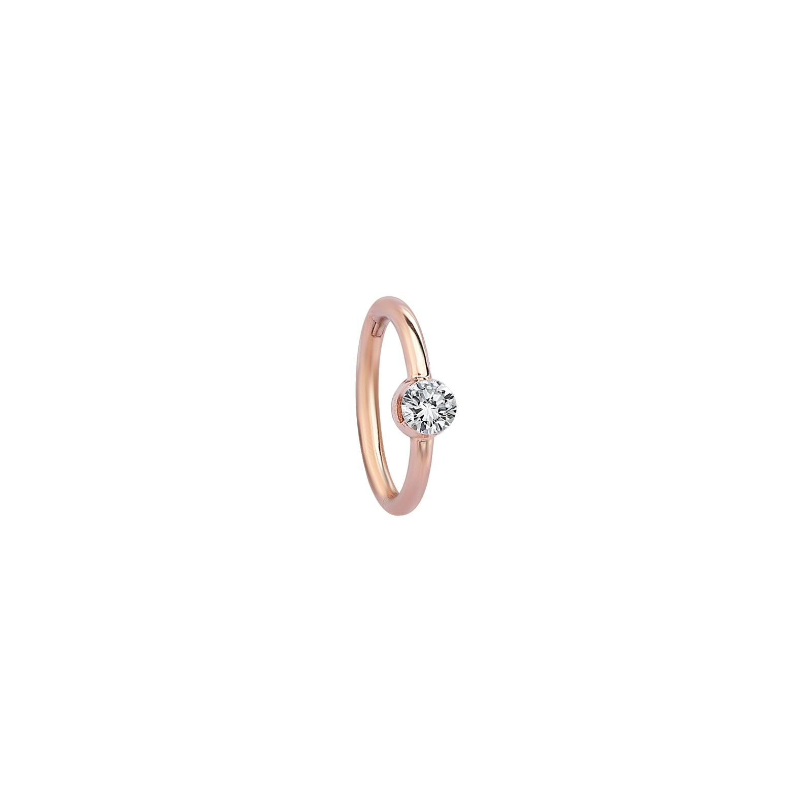 Solitaire Hoop Piercing