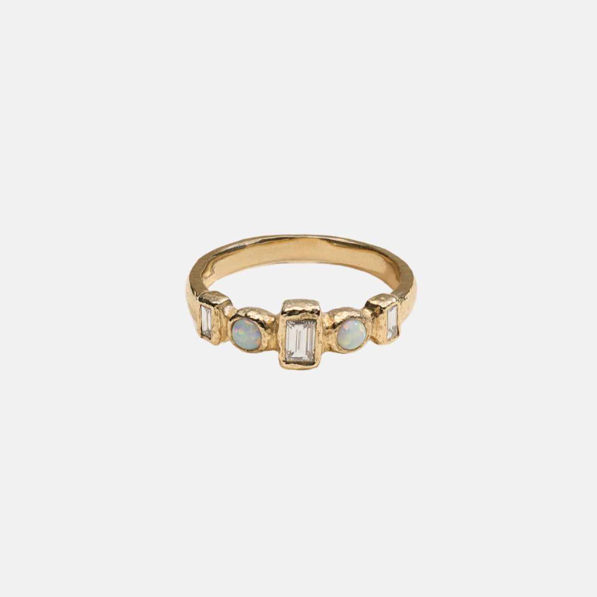 Assemblage Band, Opal and Diamond