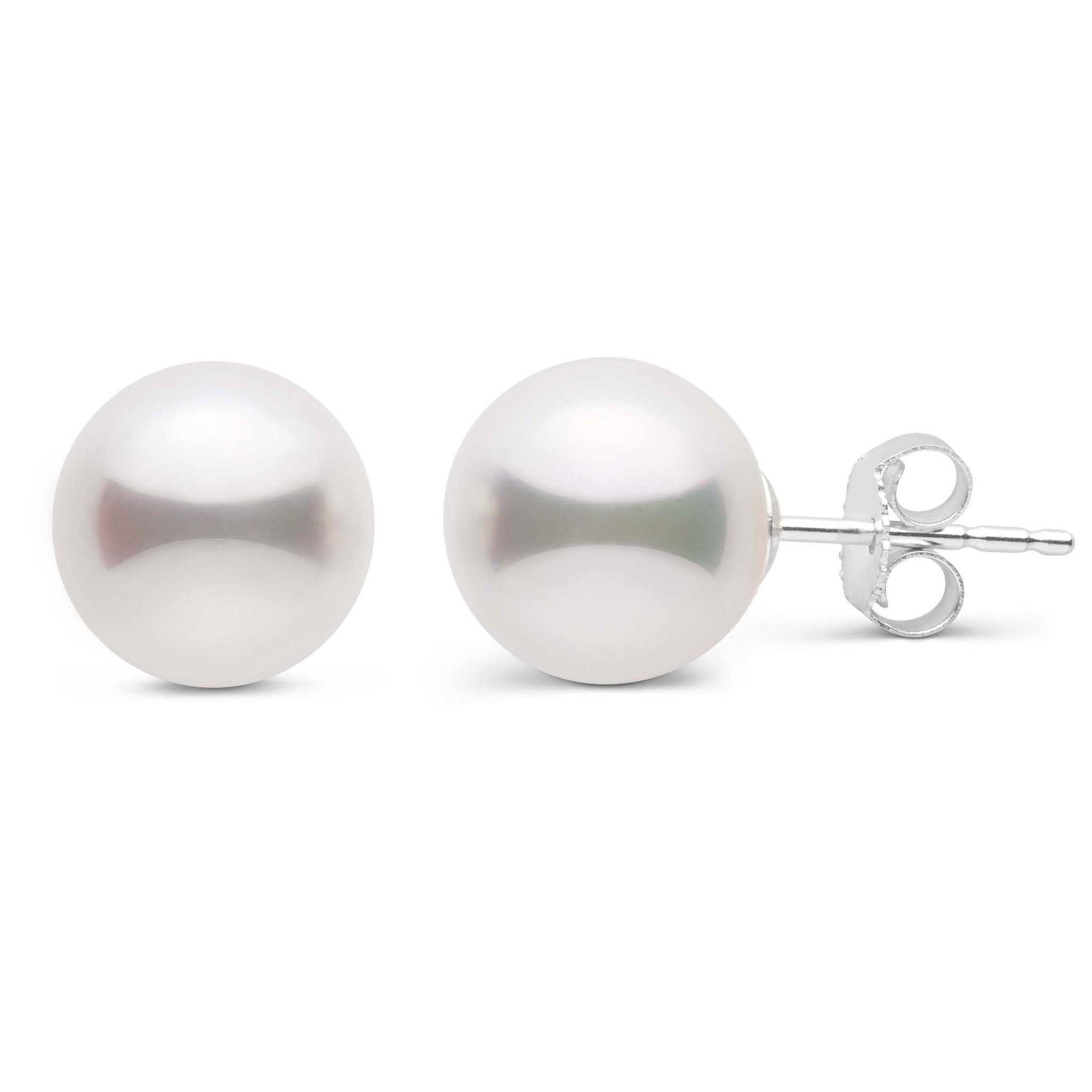 8.5-9.0 mm White Akoya AA+ Pearl Stud Earrings
