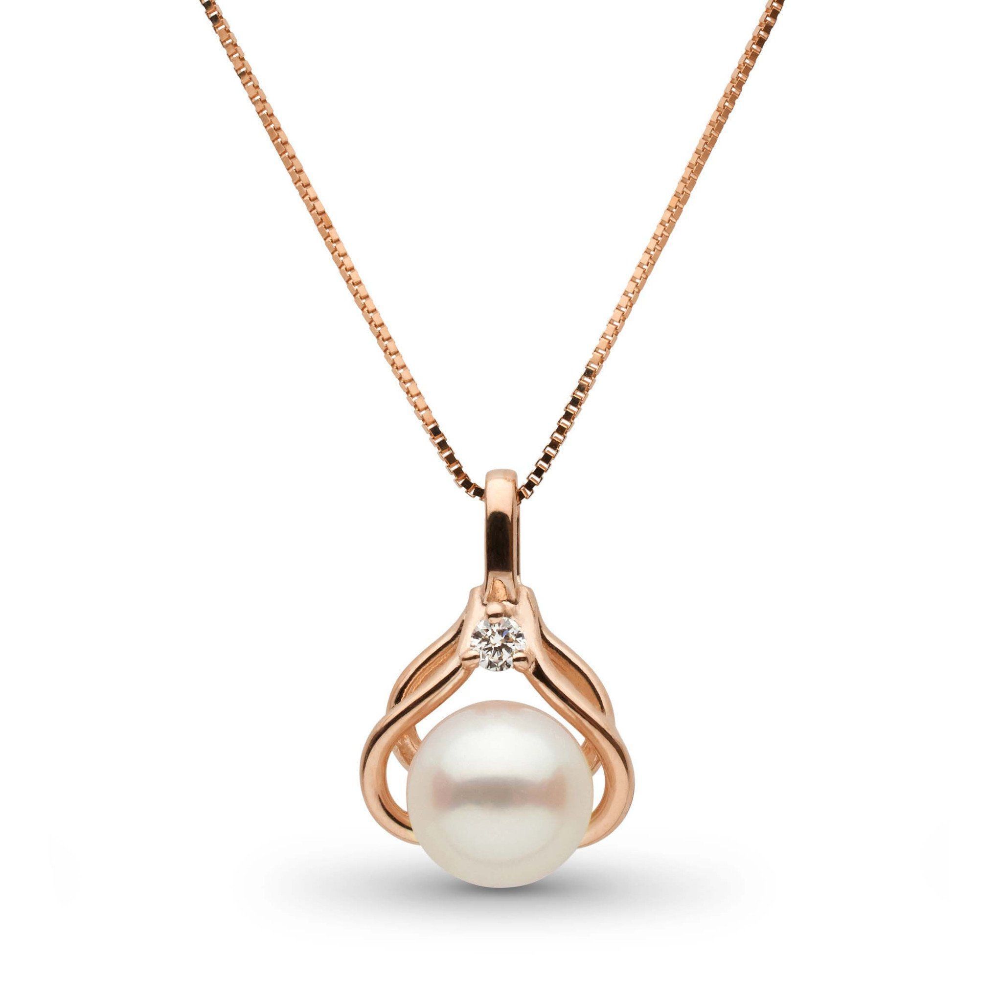 Tiara Collection 6.5-7.0 mm Akoya Pearl and Diamond Pendant