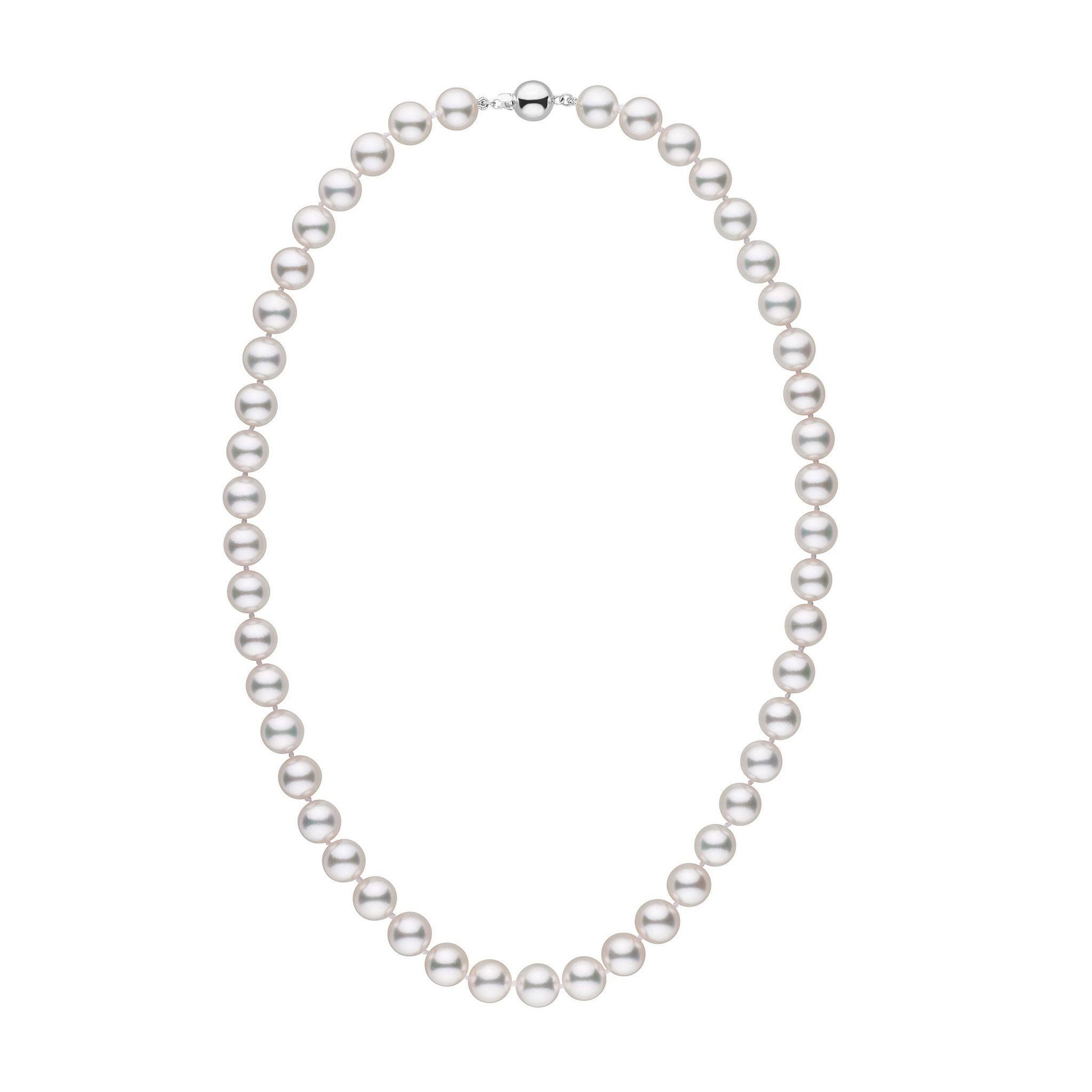 8.5-9.0 mm AA+ White Akoya Pearl Necklace