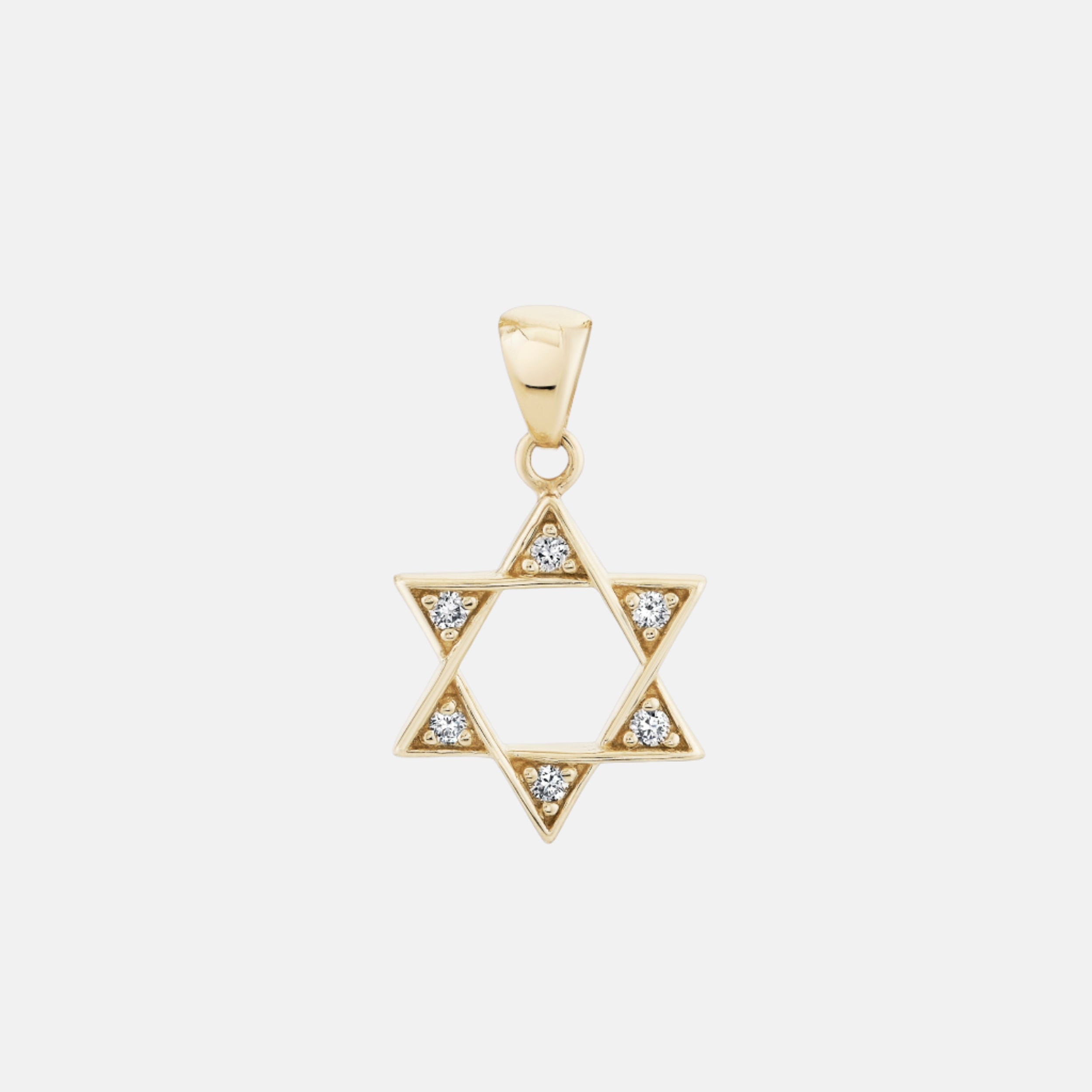 Diamond Star of David Talisman Charm