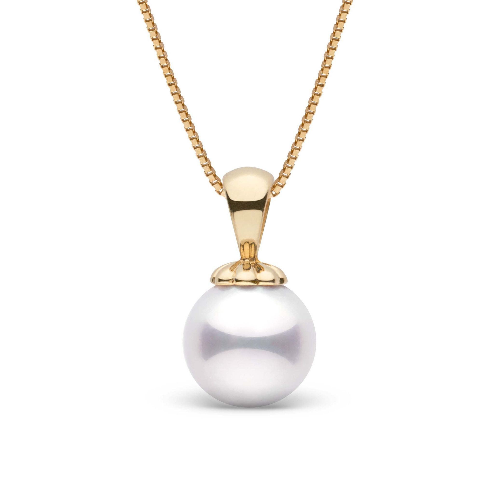 Classic Collection White 9.0-9.5 mm AAA Akoya Pearl Pendant 3 Classic Collection White 9.0-9.5 mm AAA Akoya Pearl Pendant
