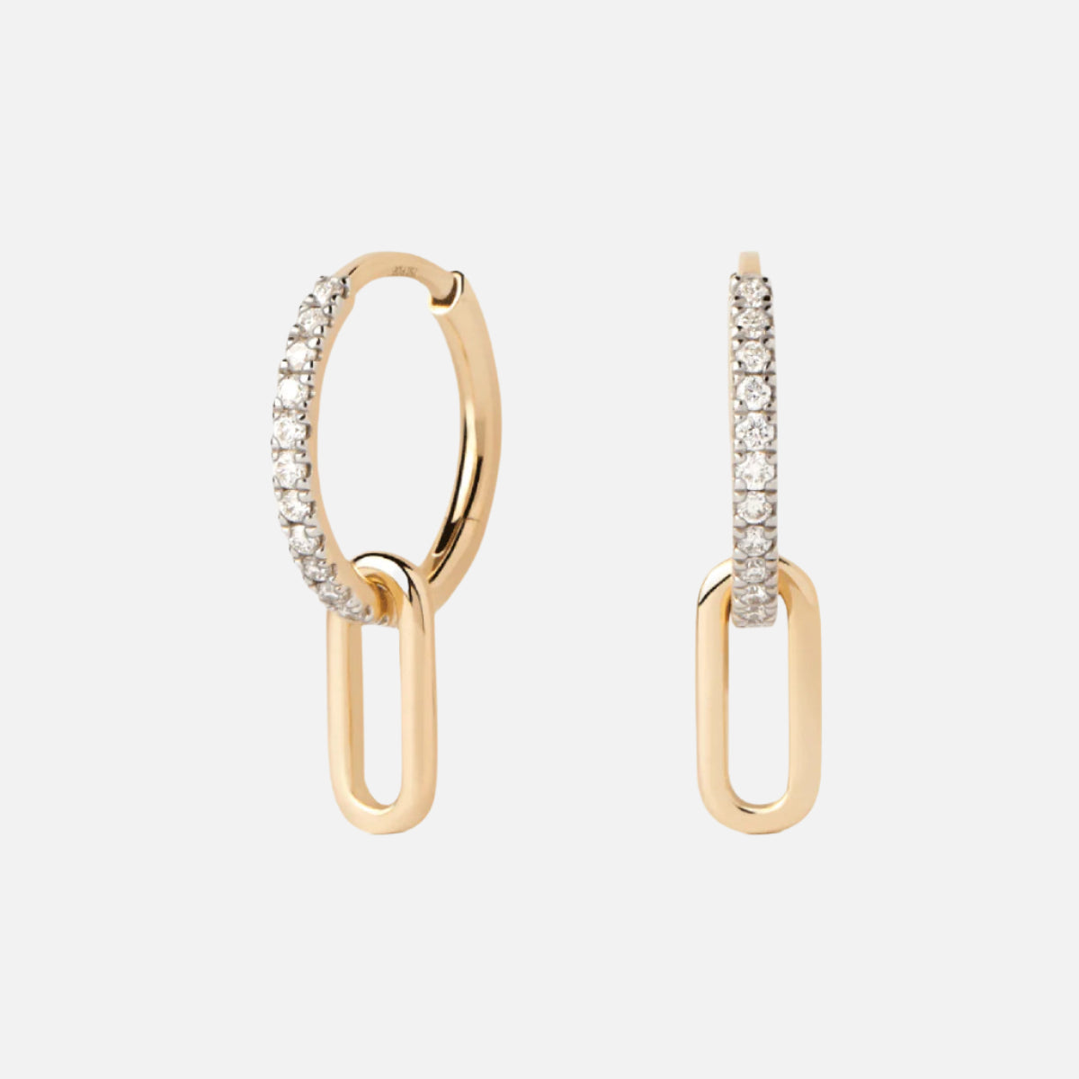Diamonds and Gold Tay Hoops