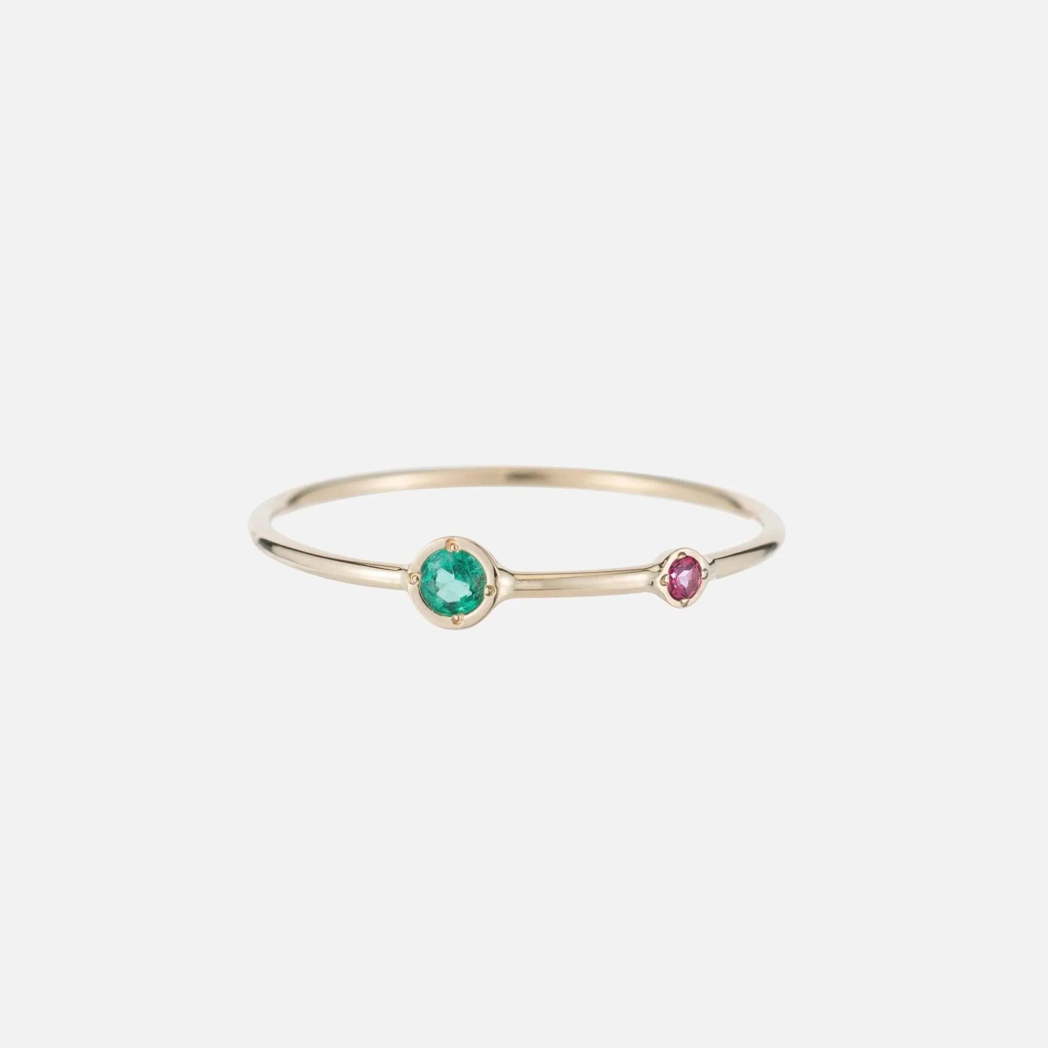 Double Birthstone Stacking Ring