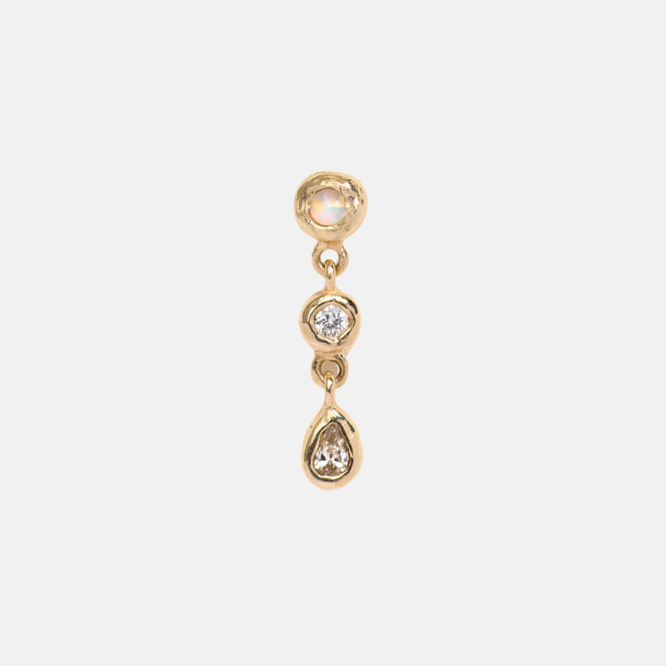 Double Dot Pear Stud