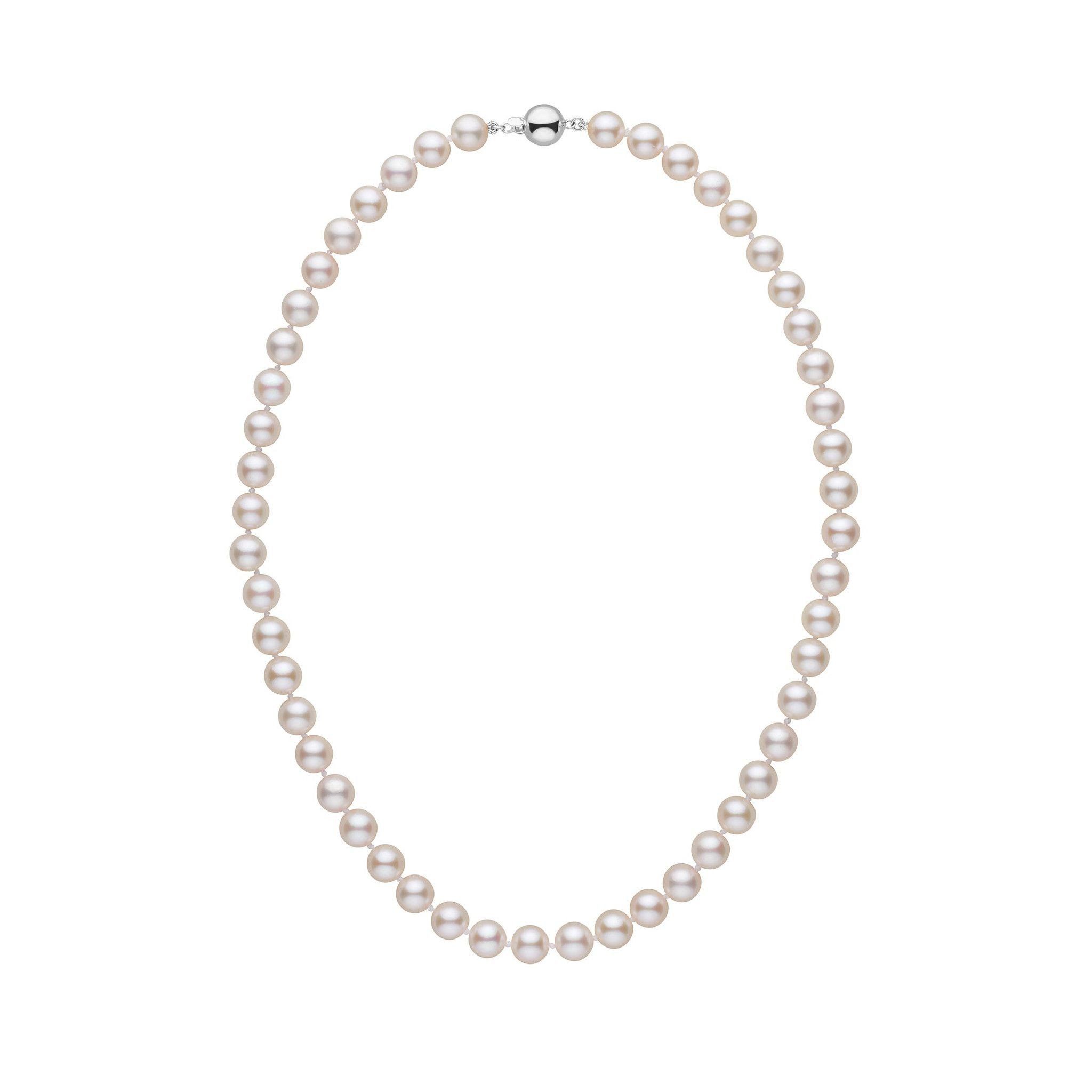 7.0-7.5 mm White Akoya AA+ Pearl Necklace