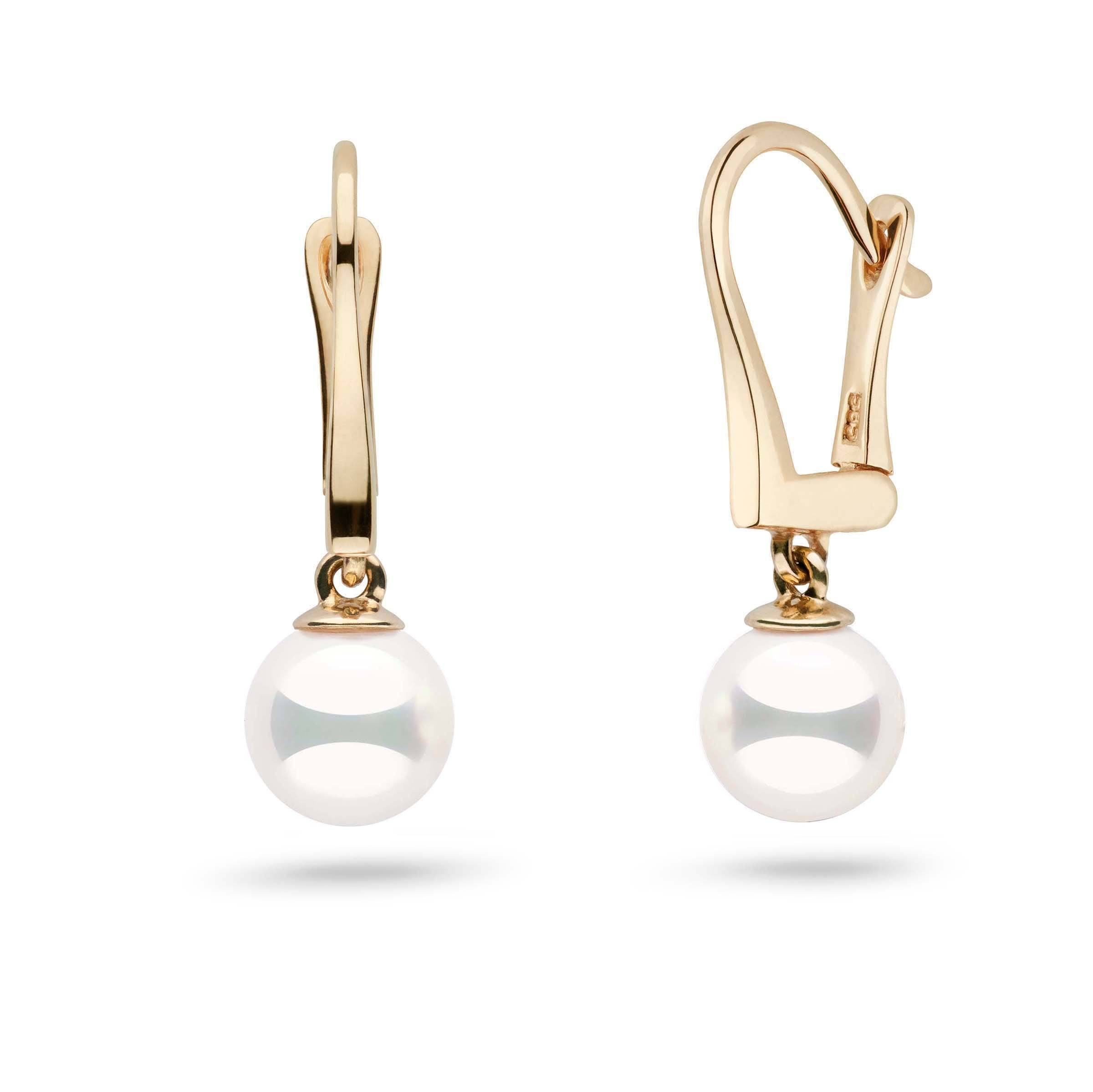 Classic Collection 7.0-7.5 mm Natural White Hanadama Pearl Dangle Earrings 3 Classic Collection 7.0-7.5 mm Natural White Hanadama Pearl Dangle Earrings