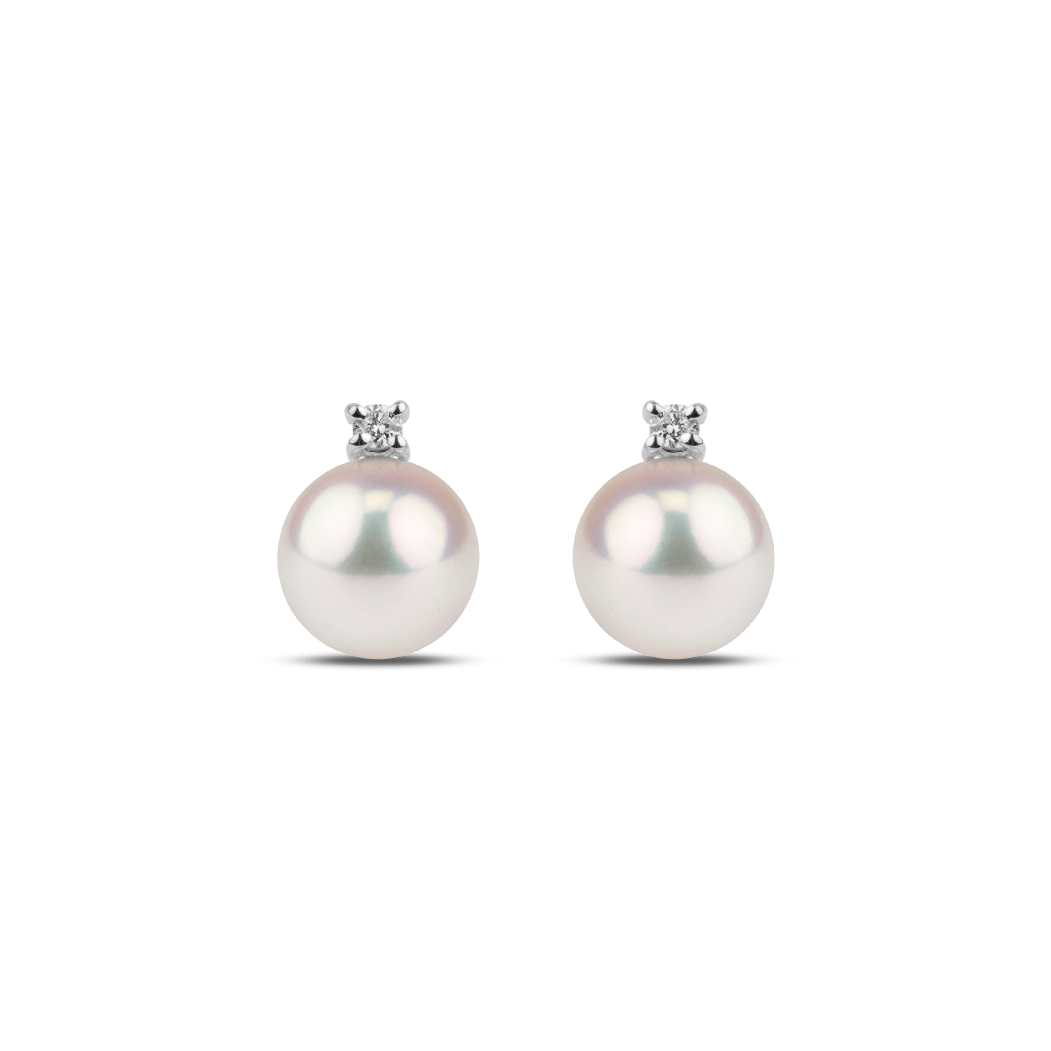 Starlight Collection 8.5-9.0 mm Akoya Pearl & Diamond Stud Earrings