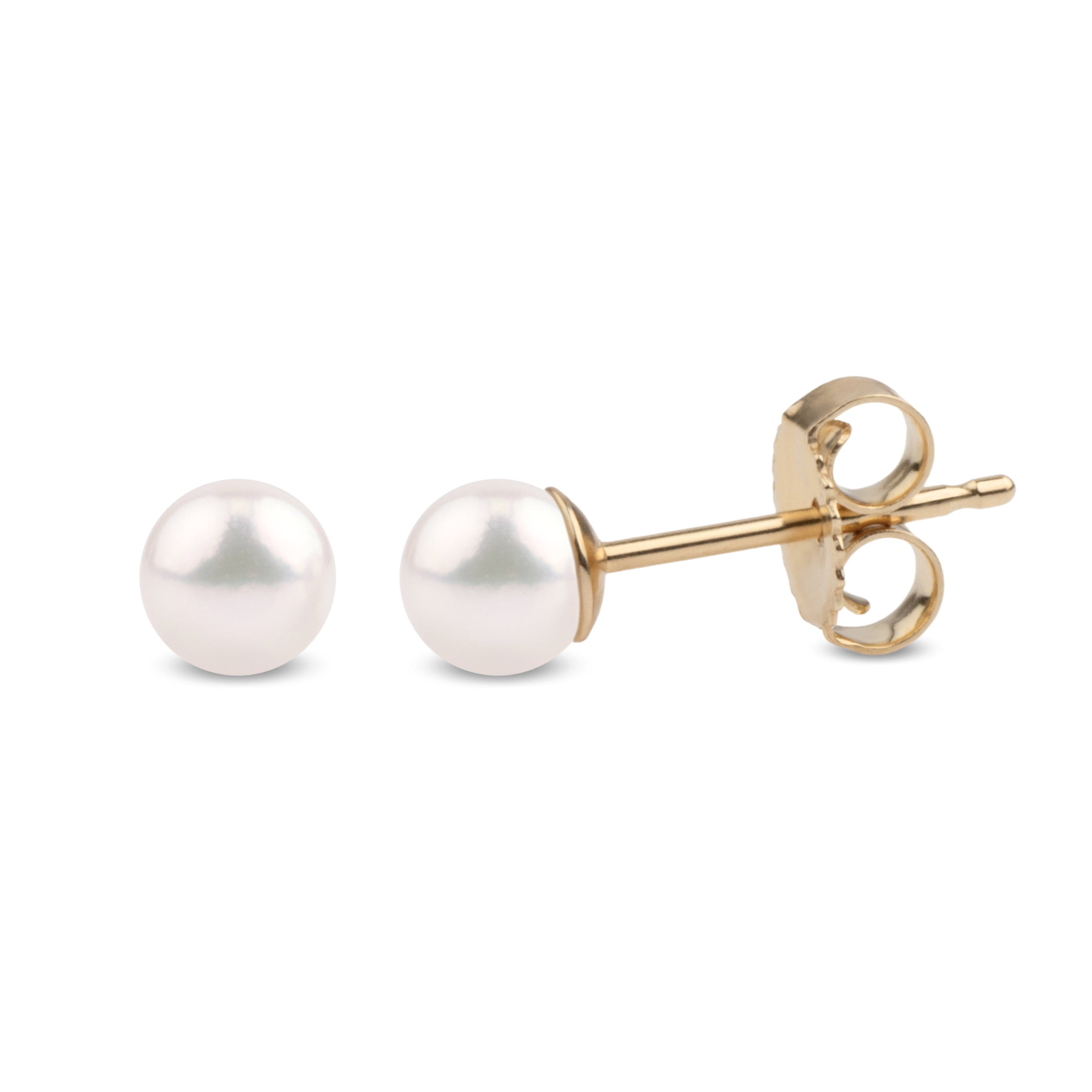 3.5-4.0 mm White AAA Akoya Pearl Stud Earrings