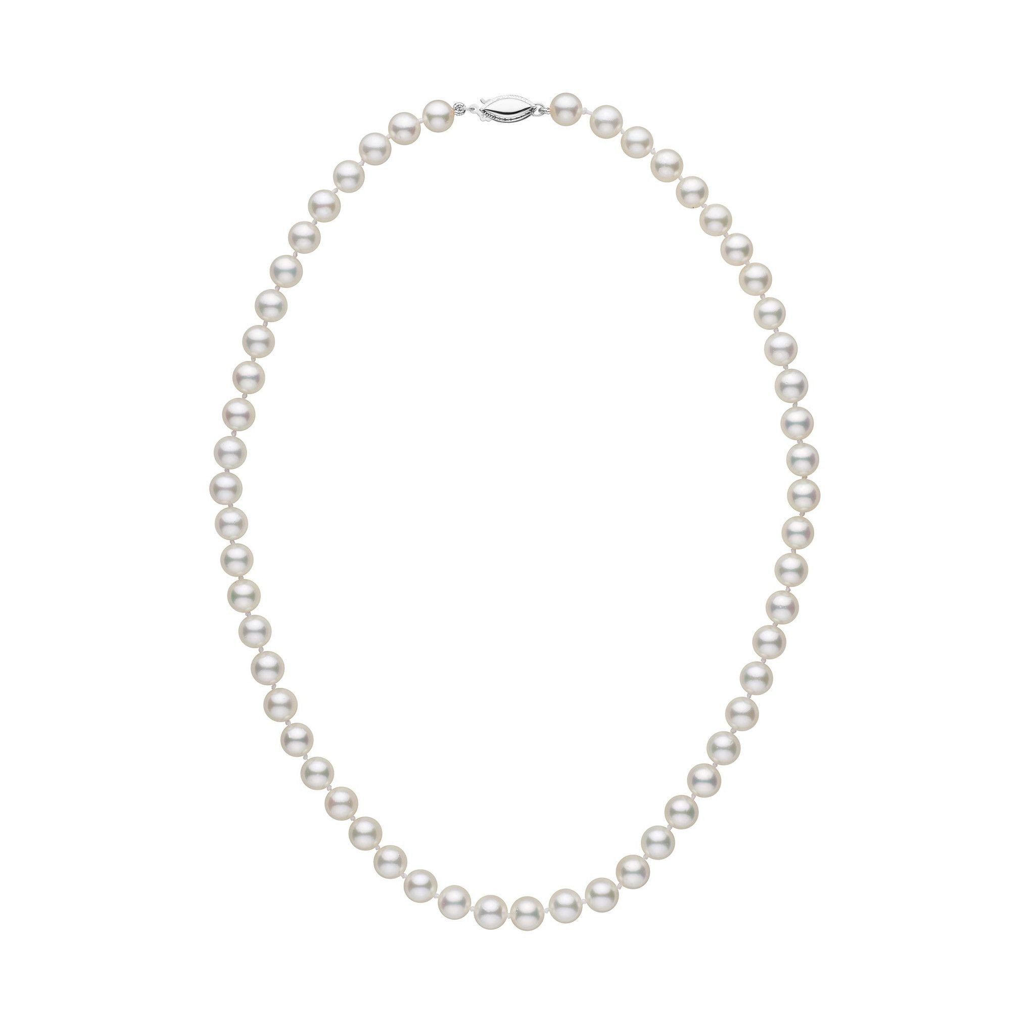 6.0-6.5 mm White Akoya AA+ Pearl Necklace