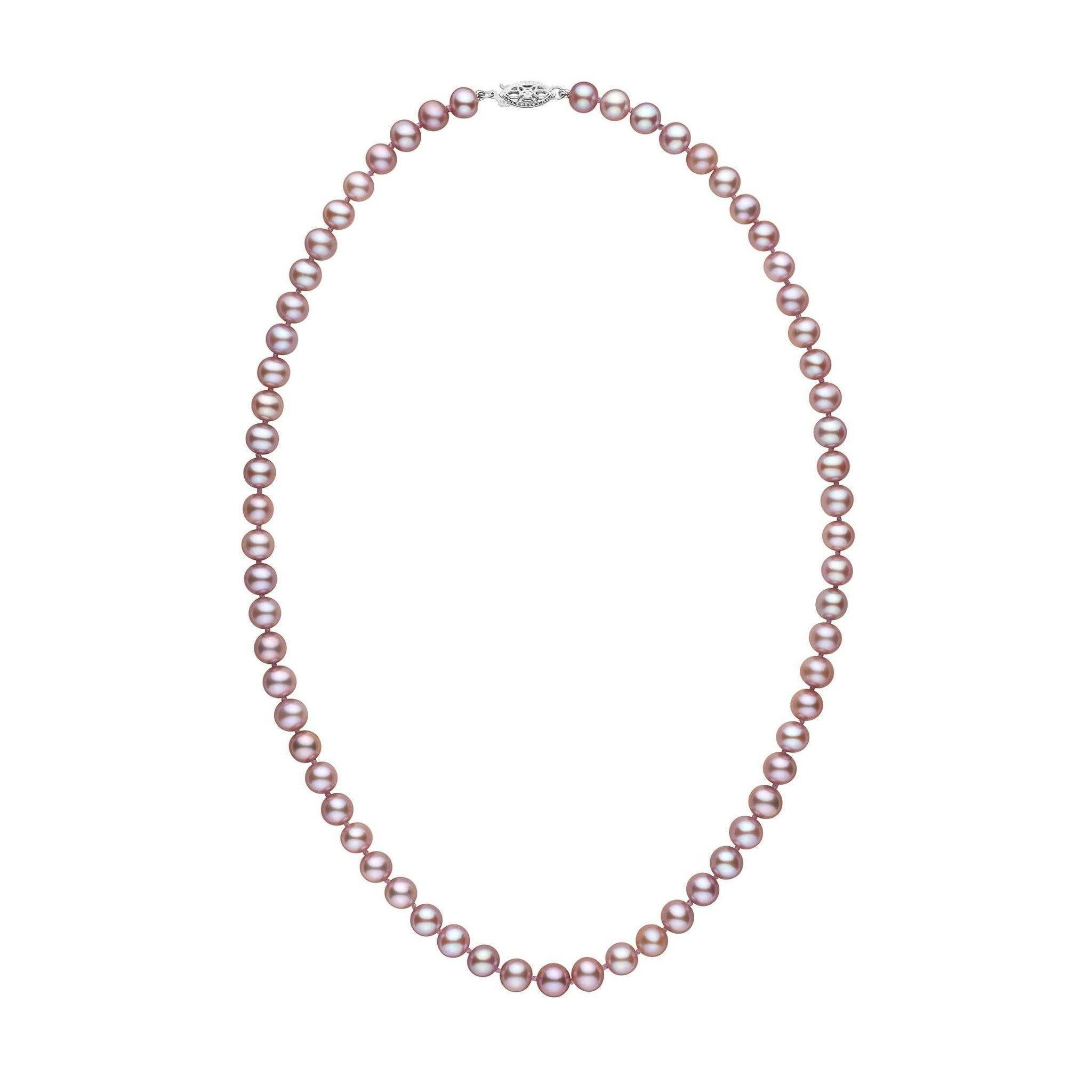 6.5-7.0 mm AAA Lavender Freshwater Pearl Necklace