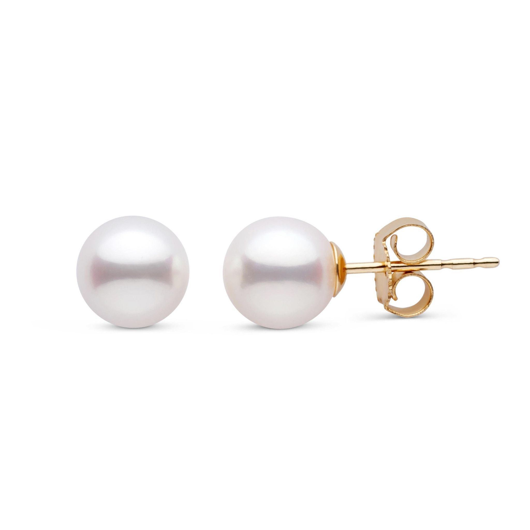 6.5-7.0 mm White Freshadama Freshwater Pearl Stud Earrings 3 6.5-7.0 mm White Freshadama Freshwater Pearl Stud Earrings
