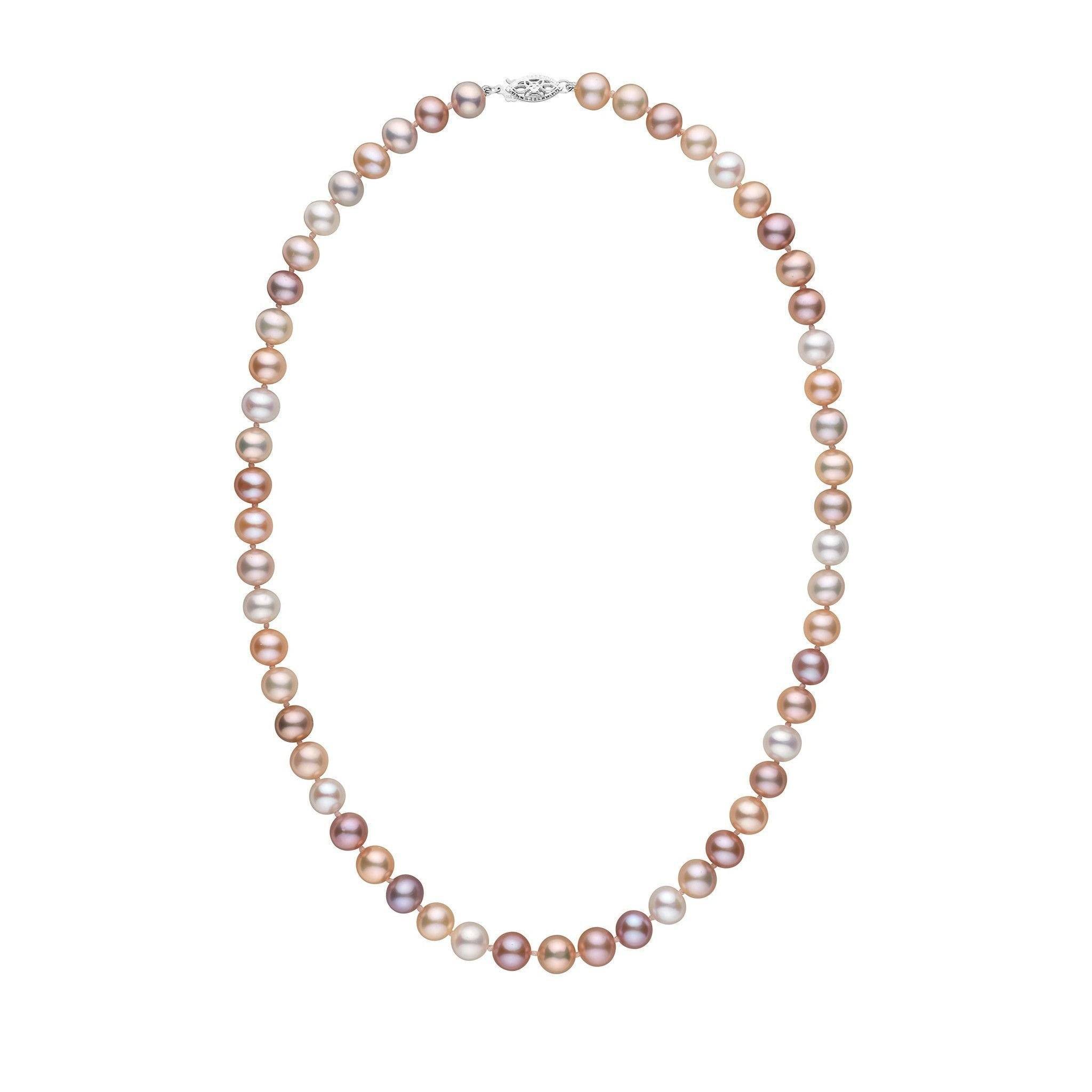 7.5-8.0 mm AA+ Multicolor Freshwater Pearl Necklace