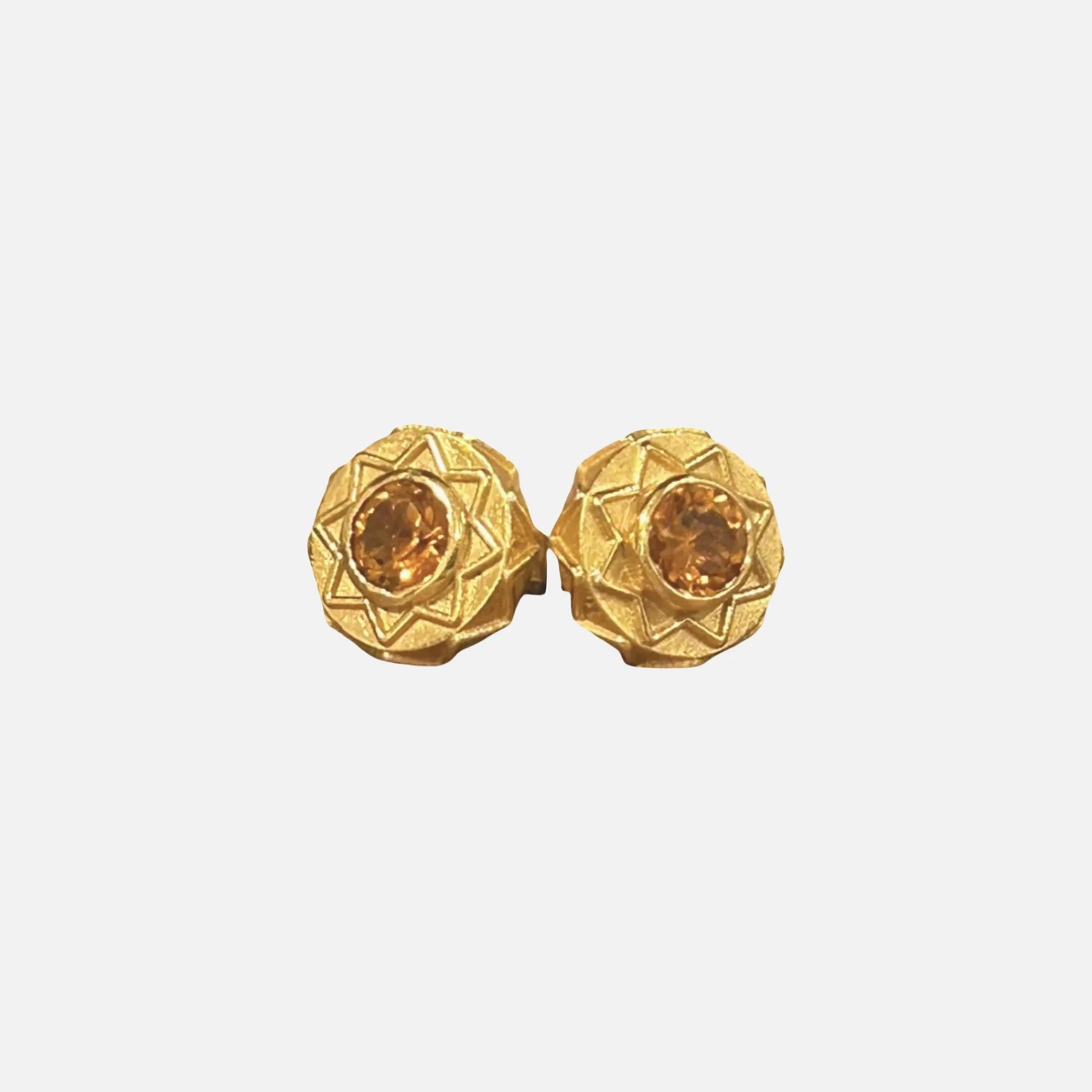 Eli Stud Earrings, Citrine