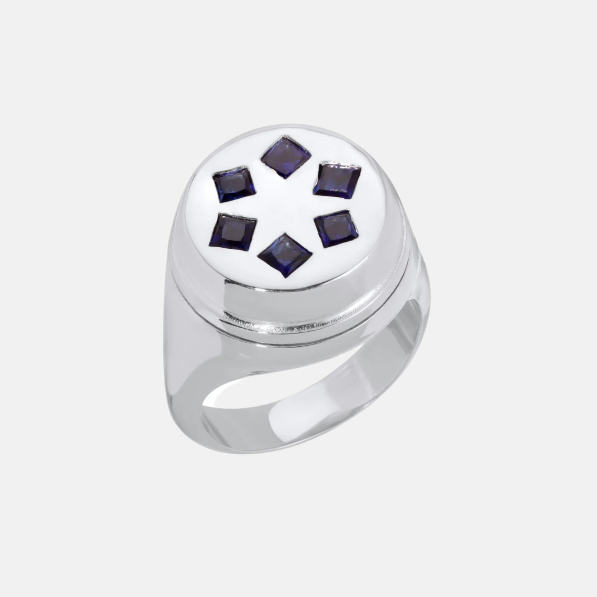 Ellsworth Pillbox Ring, Silver