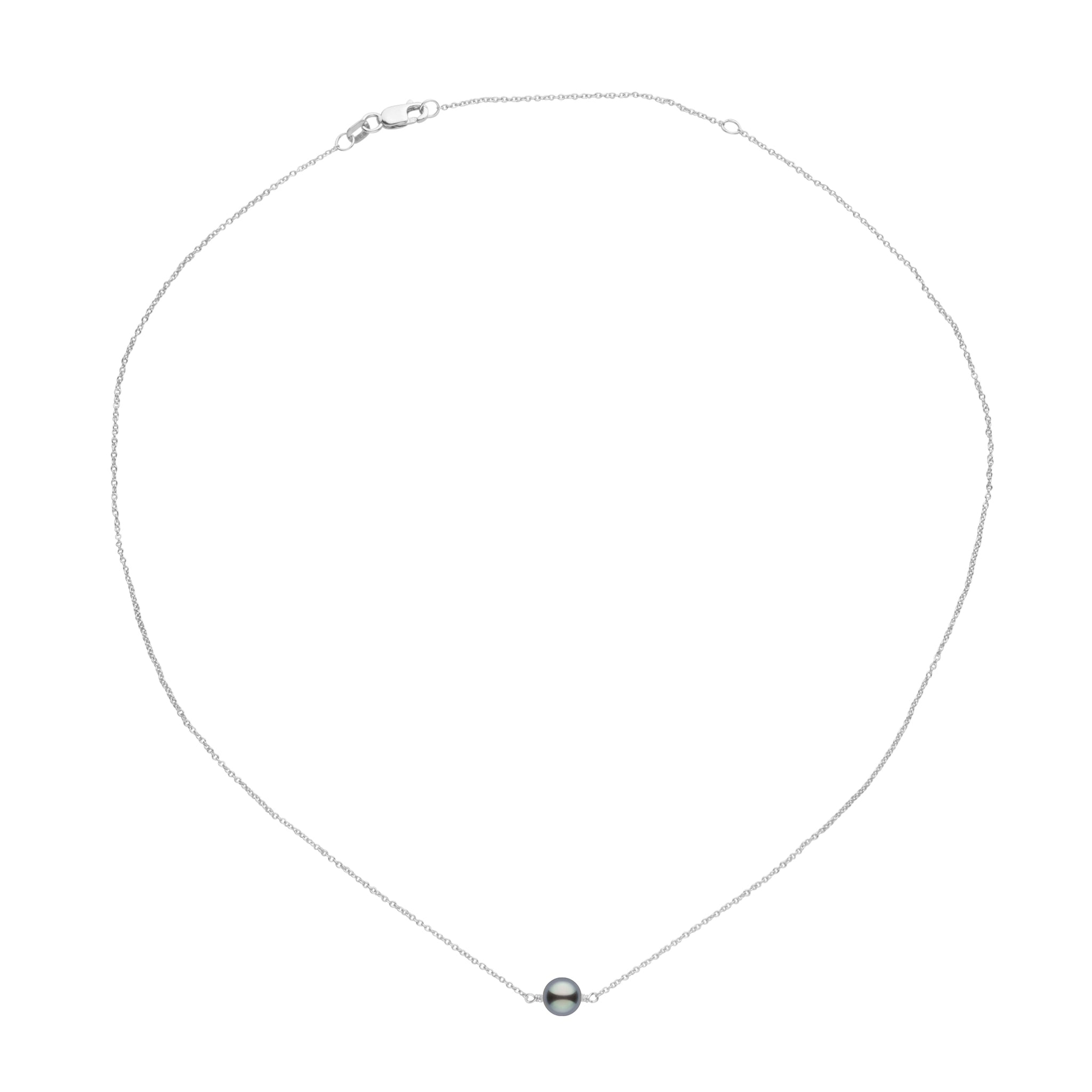8.0-9.0 mm Tahitian Pearl Solitaire Pendant 3 8.0-9.0 mm Tahitian Pearl Solitaire Pendant
