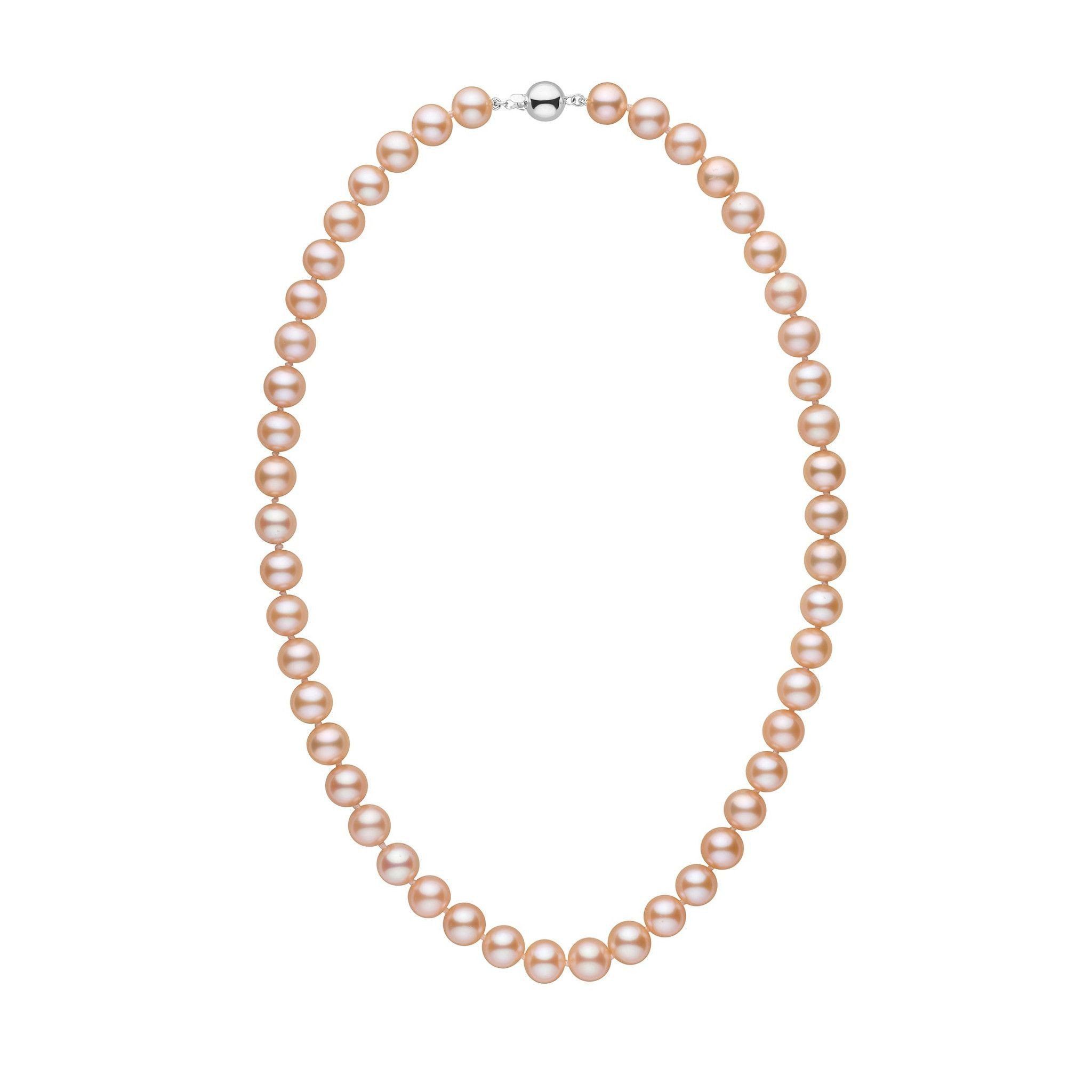 8.5-9.0 mm AAA Pink to Peach Freshwater Pearl Necklace