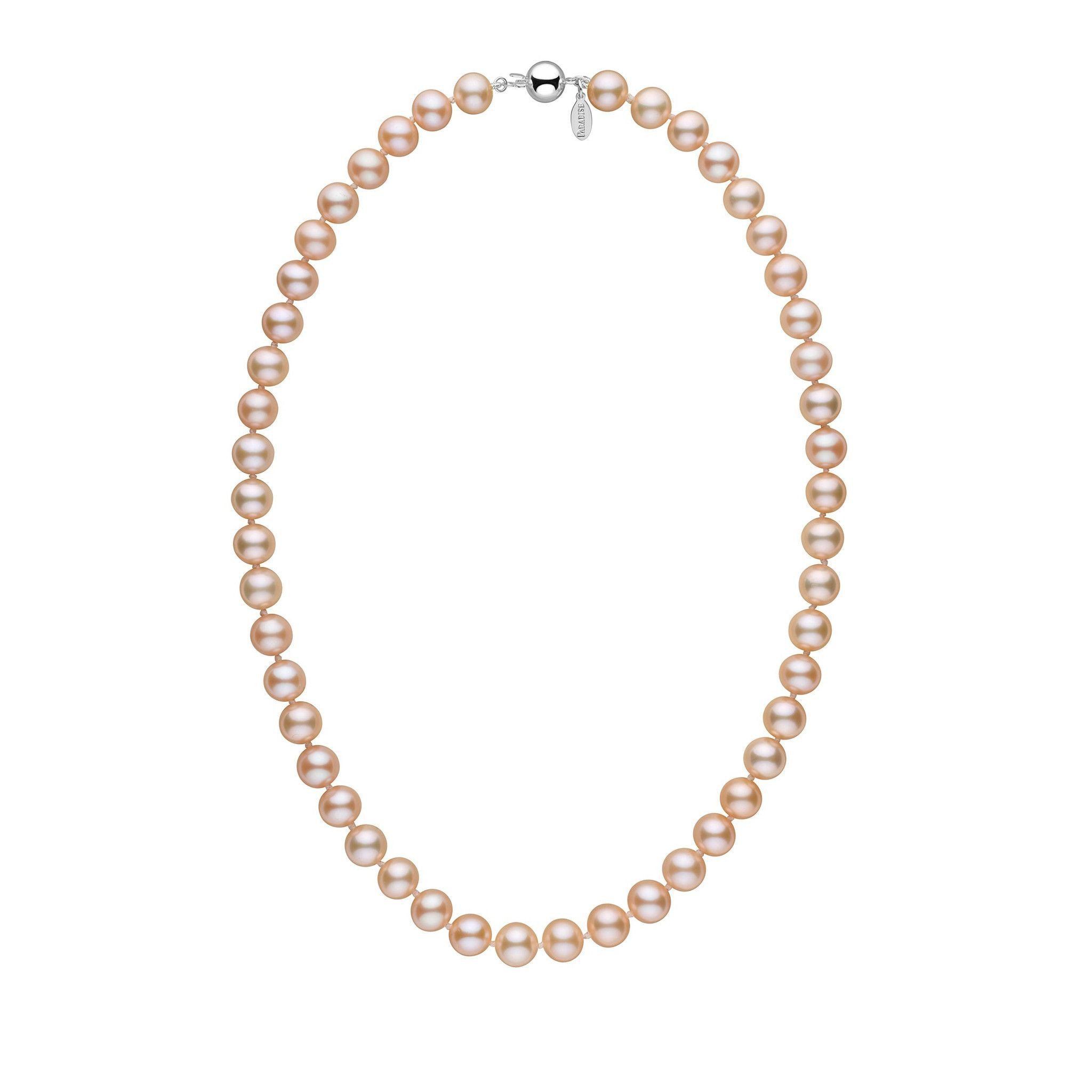 8.5-9.0 mm Pink to Peach Freshadama Freshwater Pearl Necklace