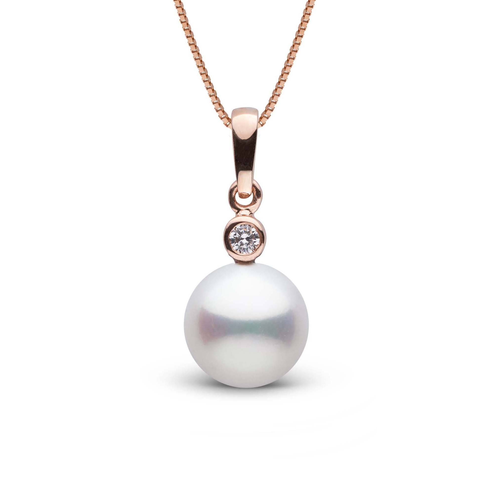 Brilliant Collection 9.0-10.0 mm Freshadama Freshwater Pearl and Diamond Pendant