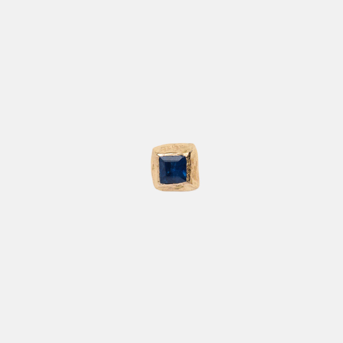 Flat Pyramid Stud, Sapphire