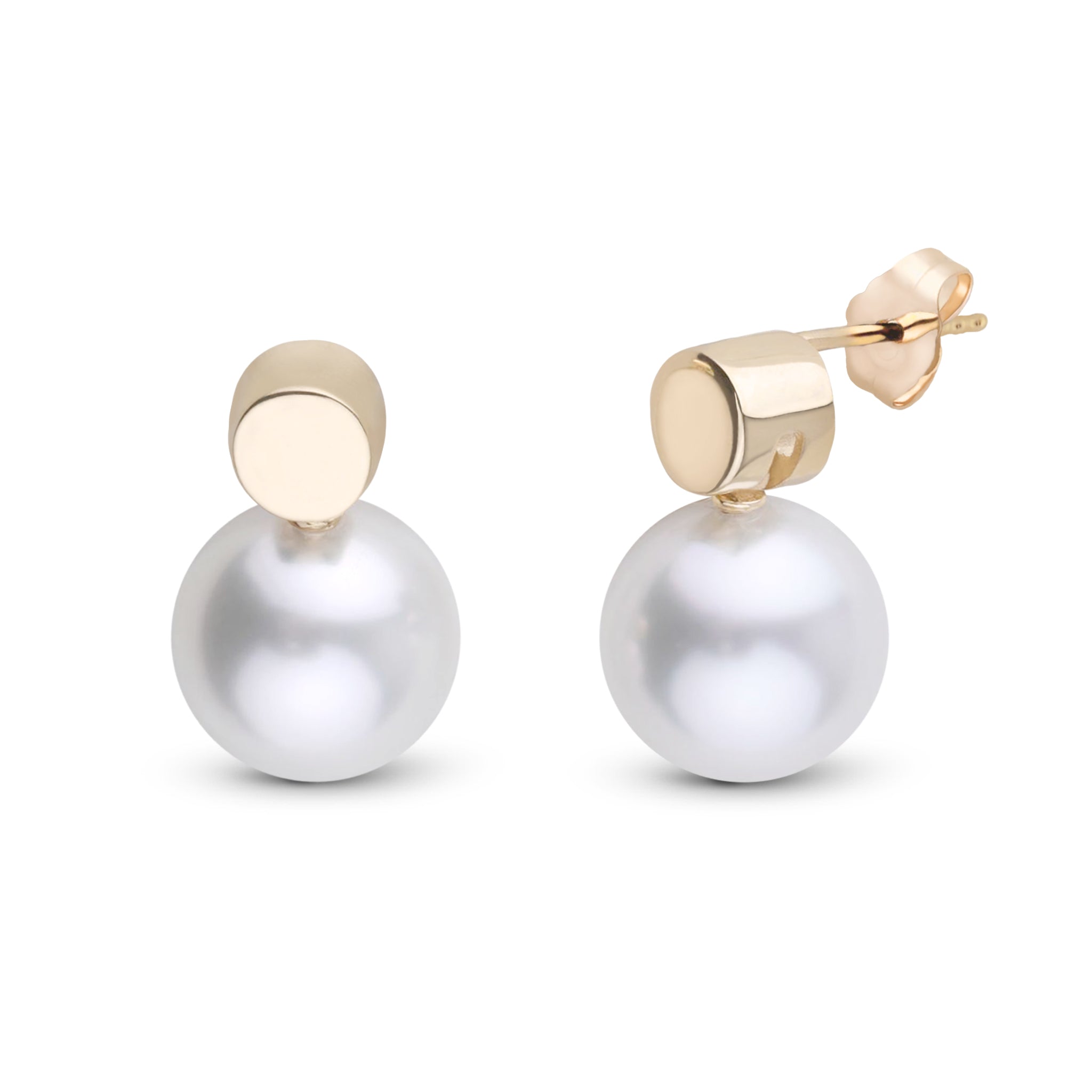 Dot Collection 10.0-11.0 mm White South Sea Pearl Earrings