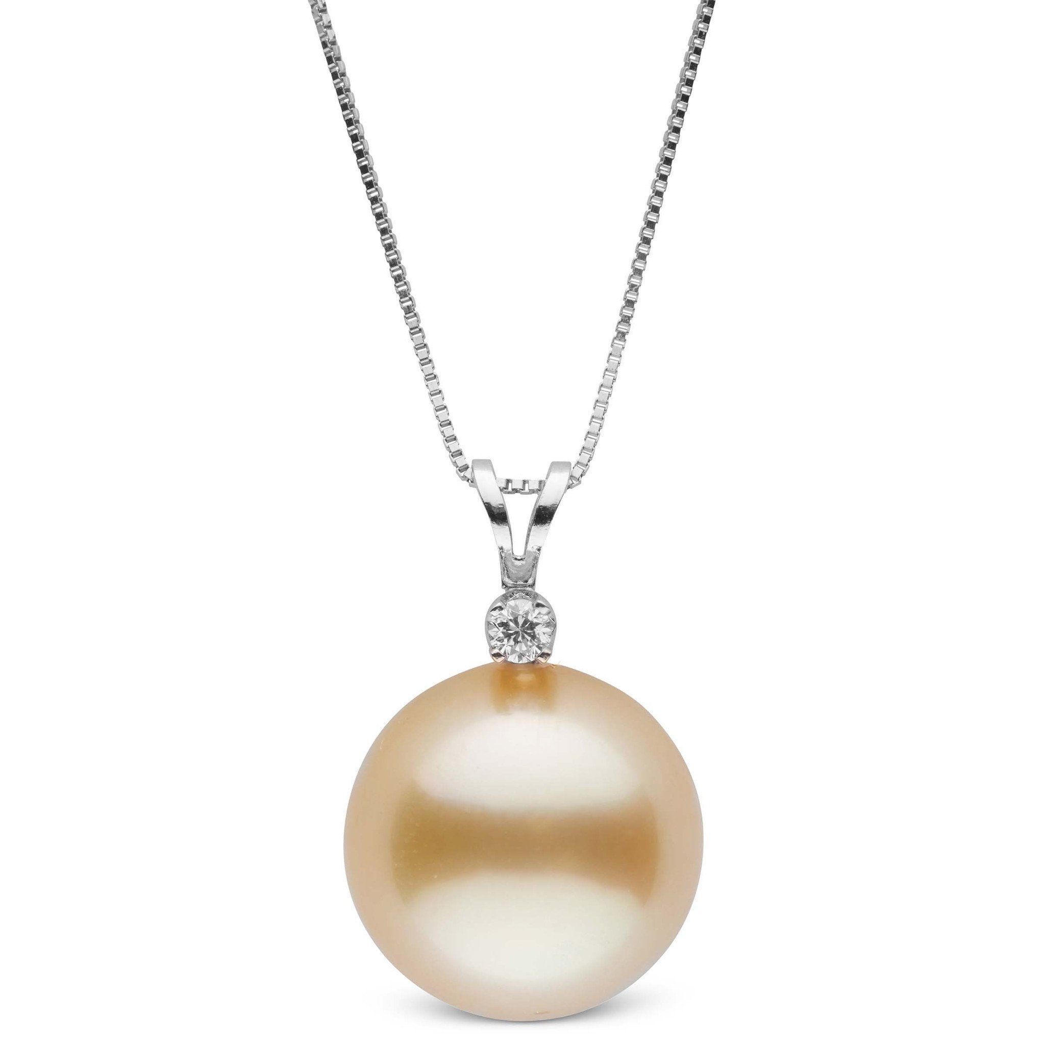 Harmony Collection Golden 13.0-14.0 mm South Sea Pearl & Diamond Pendant 3 Harmony Collection Golden 13.0-14.0 mm South Sea Pearl & Diamond Pendant