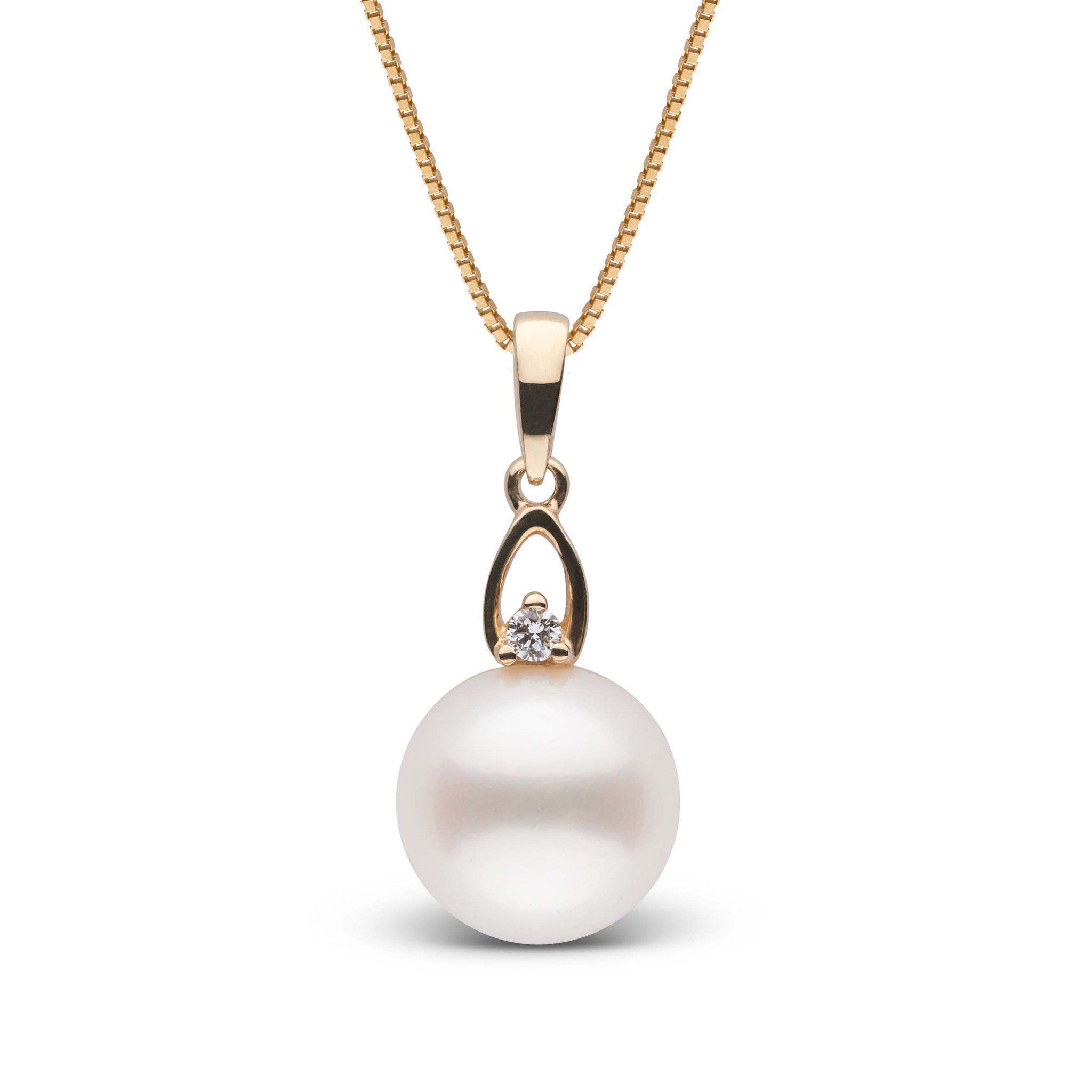 Juliet Collection 10.0-11.0 mm White Freshadama Pearl and Diamond Pendant